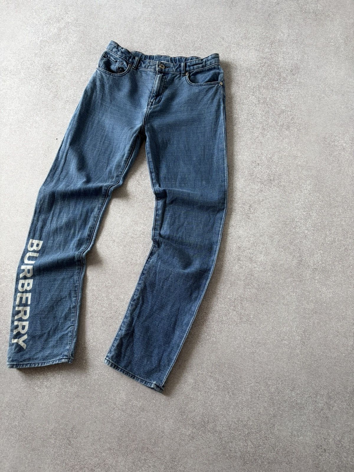 Burberry Burberry London Big Logo Denim Blue Jeans Pants Size It 40 Size 27" / US 4 / IT 40 - 3 Thumbnail