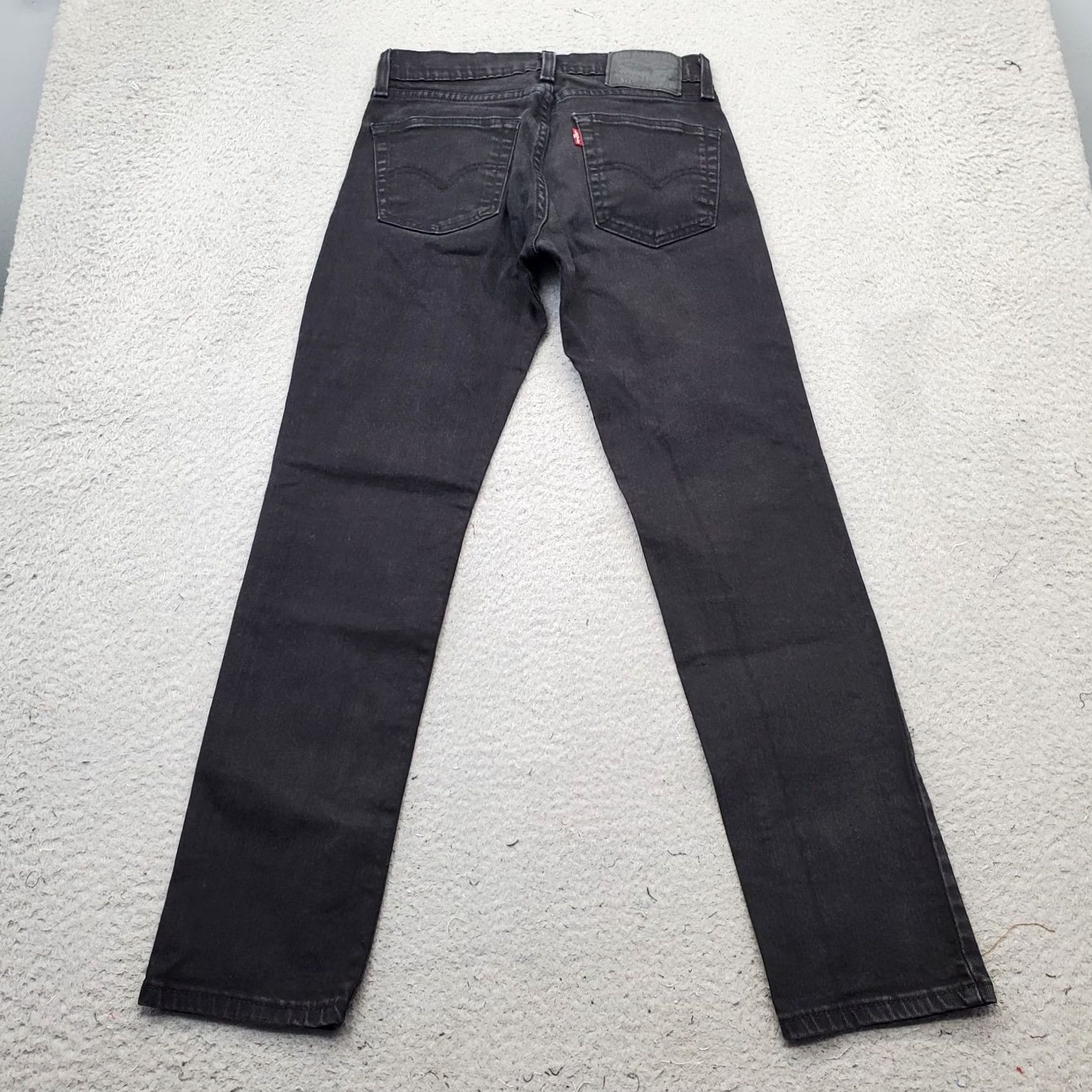 Levi's Levi's Mens 511 Straight Jeans 28 Black Denim 5-Pockets Dark Wash Vintage: No Size US 28 / EU 44 - 2 Thumbnail