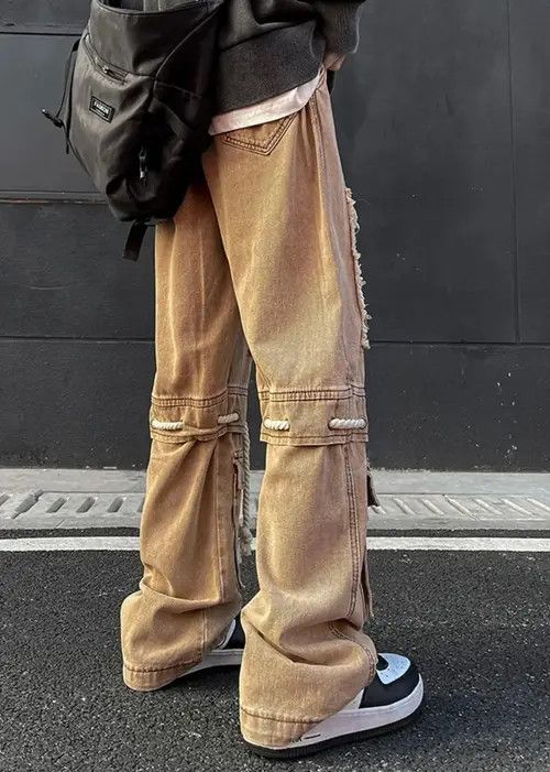 Designer × Japanese Brand × Vintage Y2K Men's Patch Hole Pocket Jean Size US 29 - 3 Thumbnail