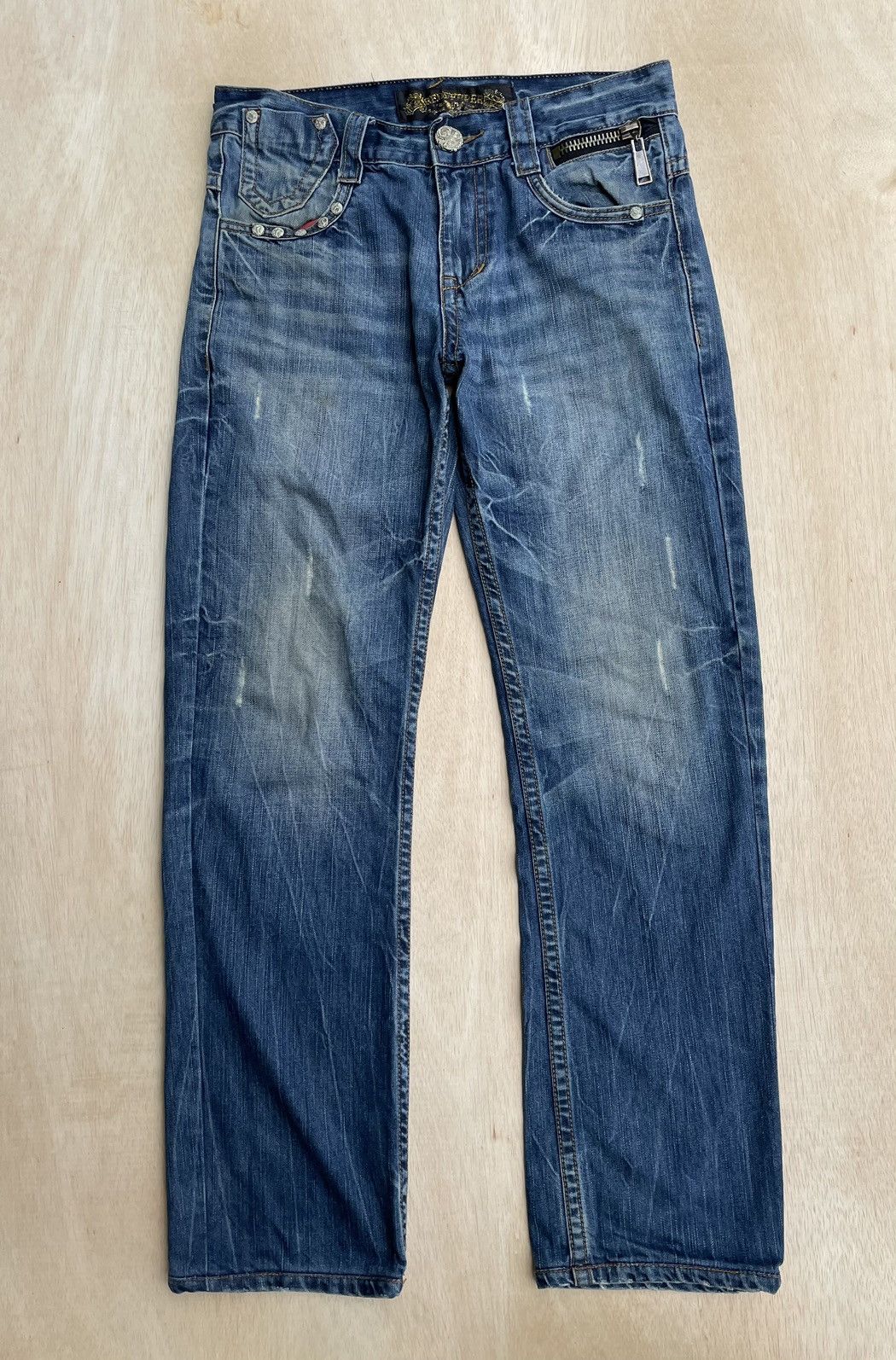 Hysteric Glamour × If Six Was Nine × Japanese Brand Red Pepper Skull Embroidery Ifsixwasnine Punk style Jeans Size US 32 / EU 48 - 3 Thumbnail