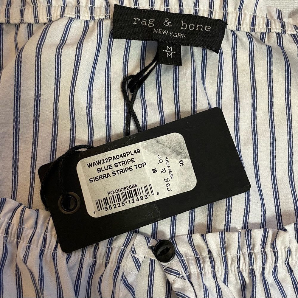 Rag & Bone NWT New $250 Rag & Bone Sierra Stripe Belted Cotton Blouse Size M / US 6-8 / IT 42-44 - 8 Thumbnail