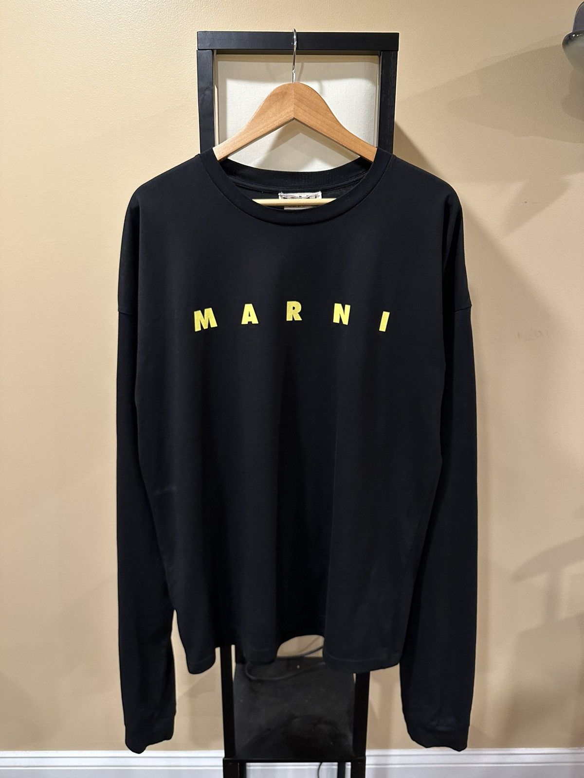 希少✨新品・未使用✨マルニ ロンT ロゴプリント 長袖カットソー MARNI (マルニ) ロゴプリント ロングスリーブカットソー 長袖T