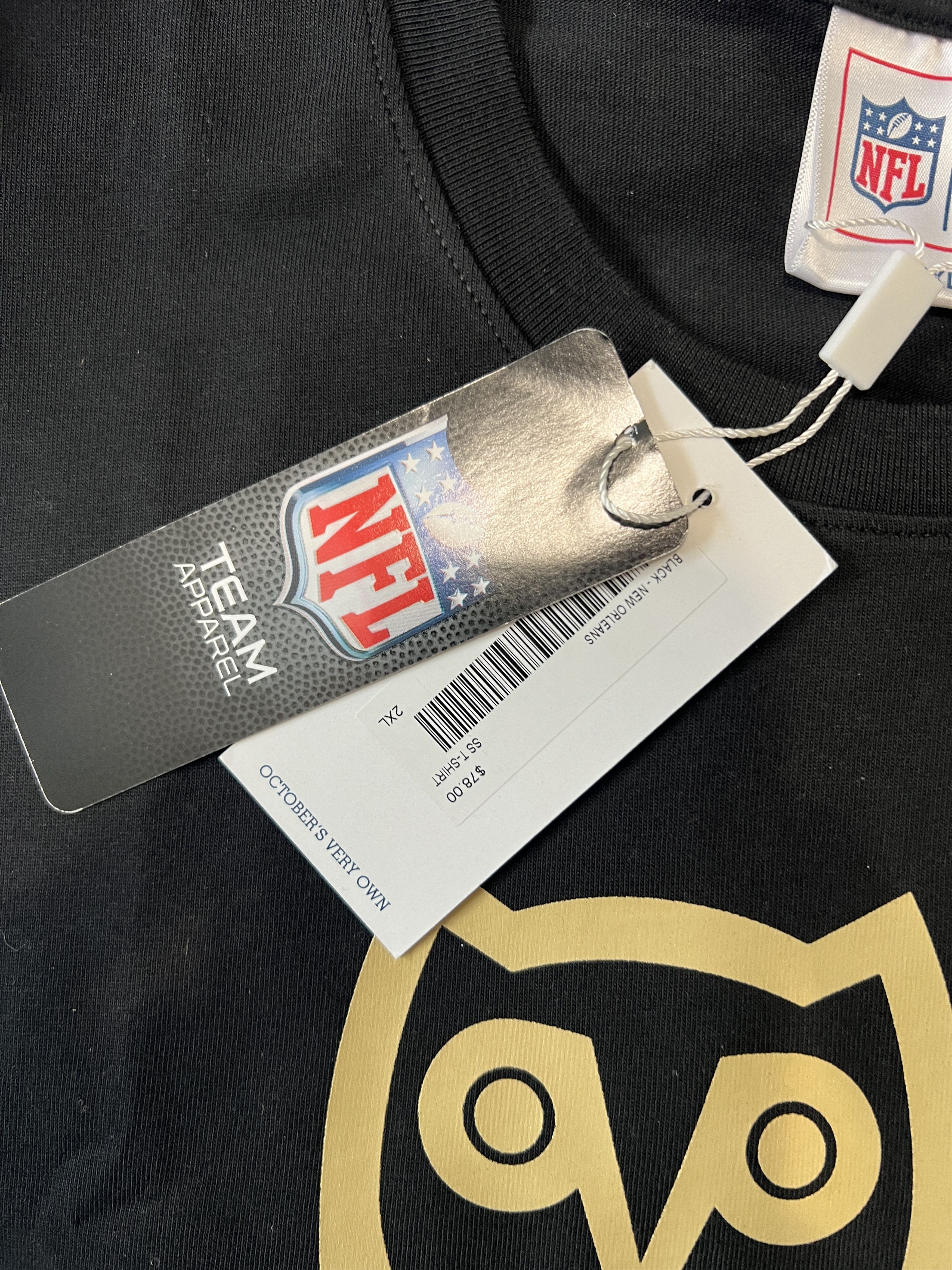 Drake OVO x NFL NEW ORLEANS SAINTS OG OWL T-SHIRT TEE Size US XXL / EU 58 / 5 - 5 Thumbnail