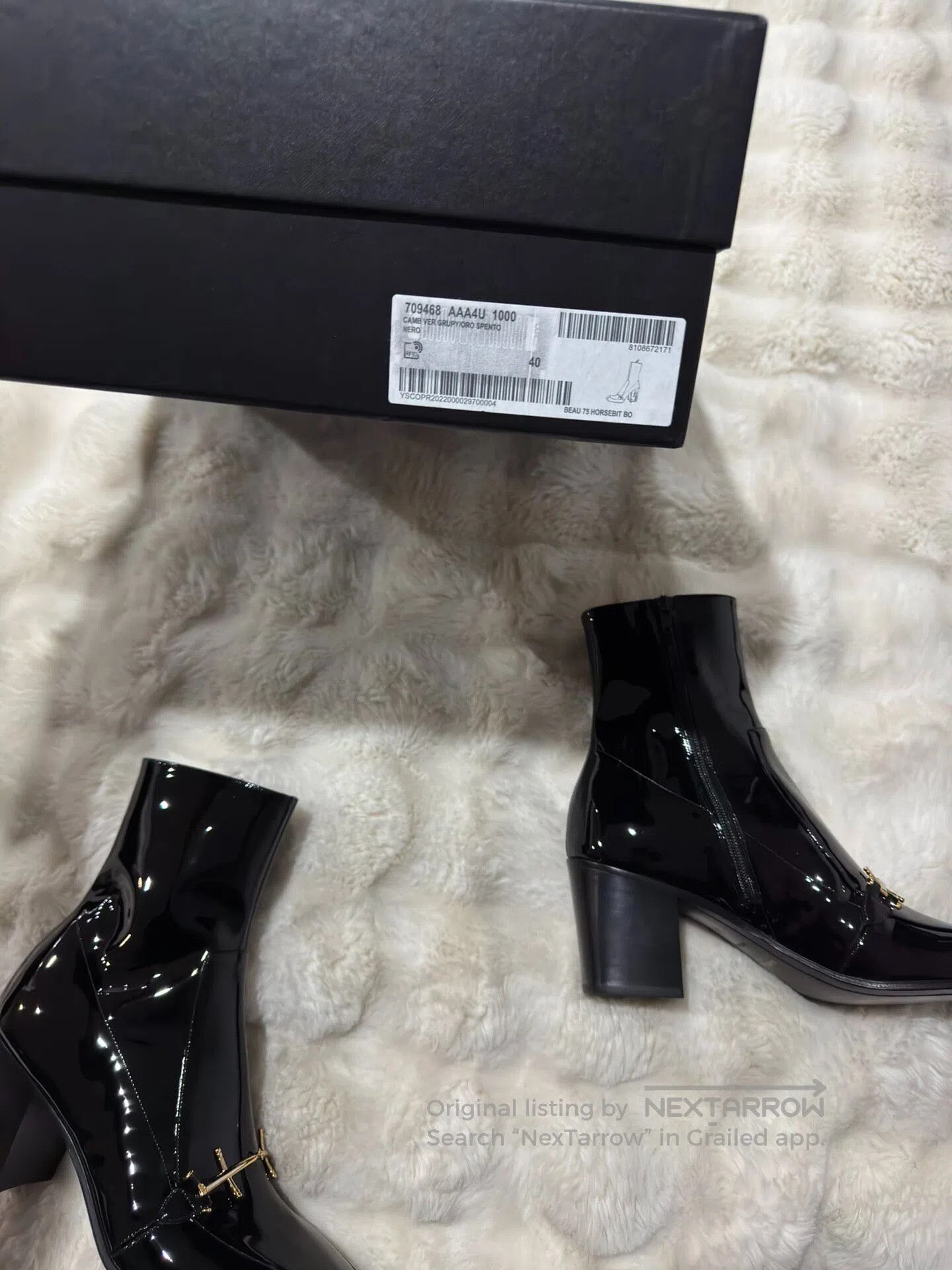 Saint Laurent Paris Saint Laurent Paris Black and Gold Men's Boots| Size US 7 / EU 40 - 9 Thumbnail