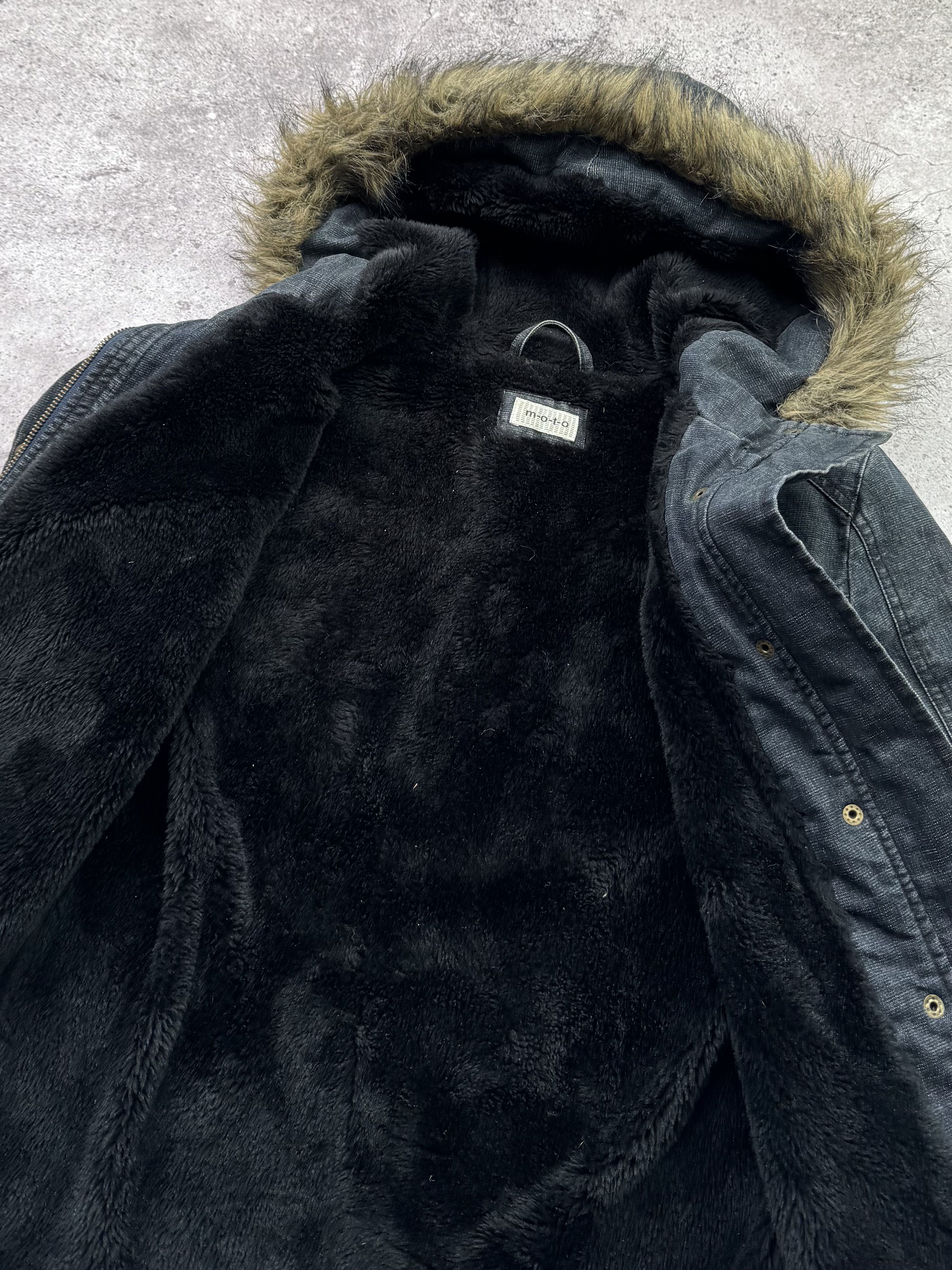 Japanese Brand Vintage Denim Cropped Jacket With Faux Fur Details C375(V43) Size M / US 6-8 / IT 42-44 - 5 Thumbnail