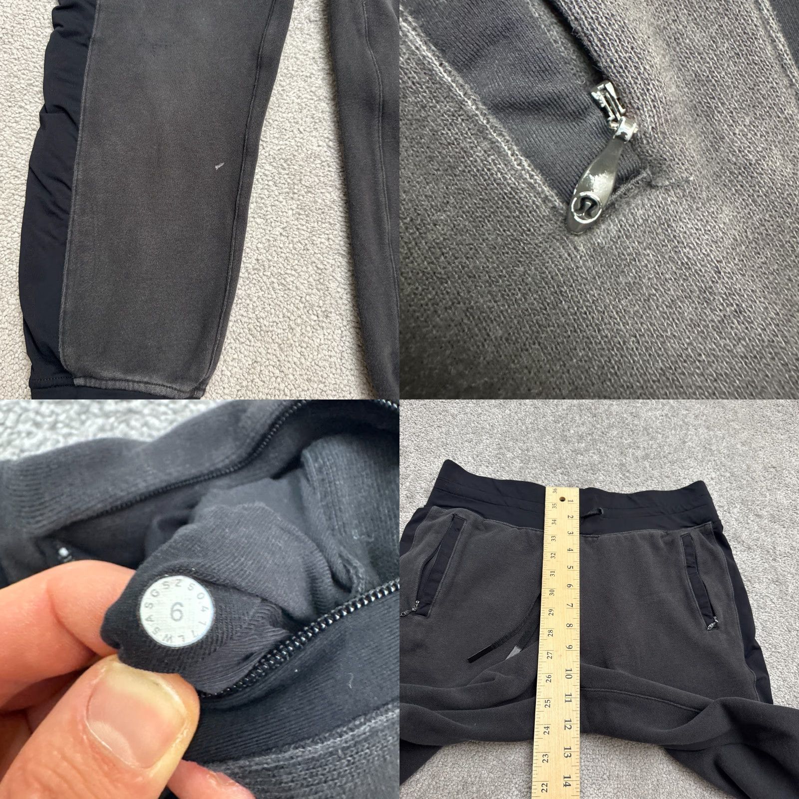 Lululemon Lululemon Jogger Sweatpants Womens 6 Black Zip Pockets Drawstring Activewear Pants Regular Size 28" / US 6 / IT 42 - 8 Thumbnail