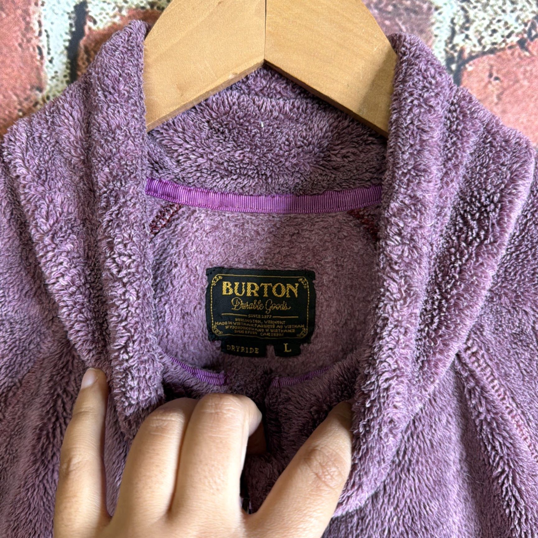 Burton Burton Jacket Womens L DRYRIDE Fleece Full Zip Outdoor Warm Pockets Green Logo Zipper Embroidered Size L / US 10 / IT 46 - 3 Thumbnail