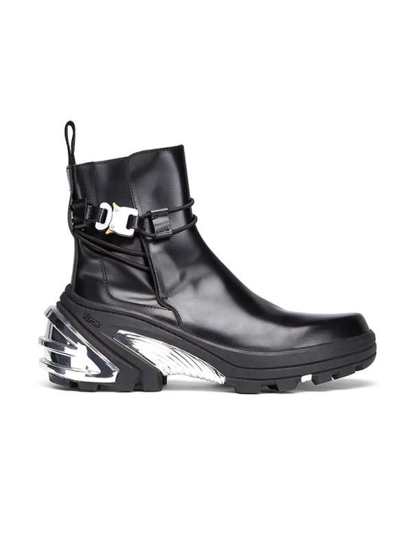 1017 ALYX 9SM 1017 ALYX 9SM Leather and Silver-Tone Chelsea Boots 'Black' Size US 11 / EU 44 - 6 Thumbnail