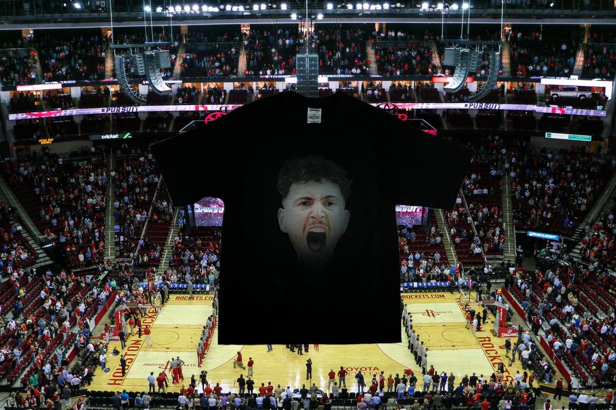 NBA × Vintage Black Houston Rockets Sengun Portrait Tee Iced out Logo Size US XL / EU 56 / 4 - 2 Thumbnail