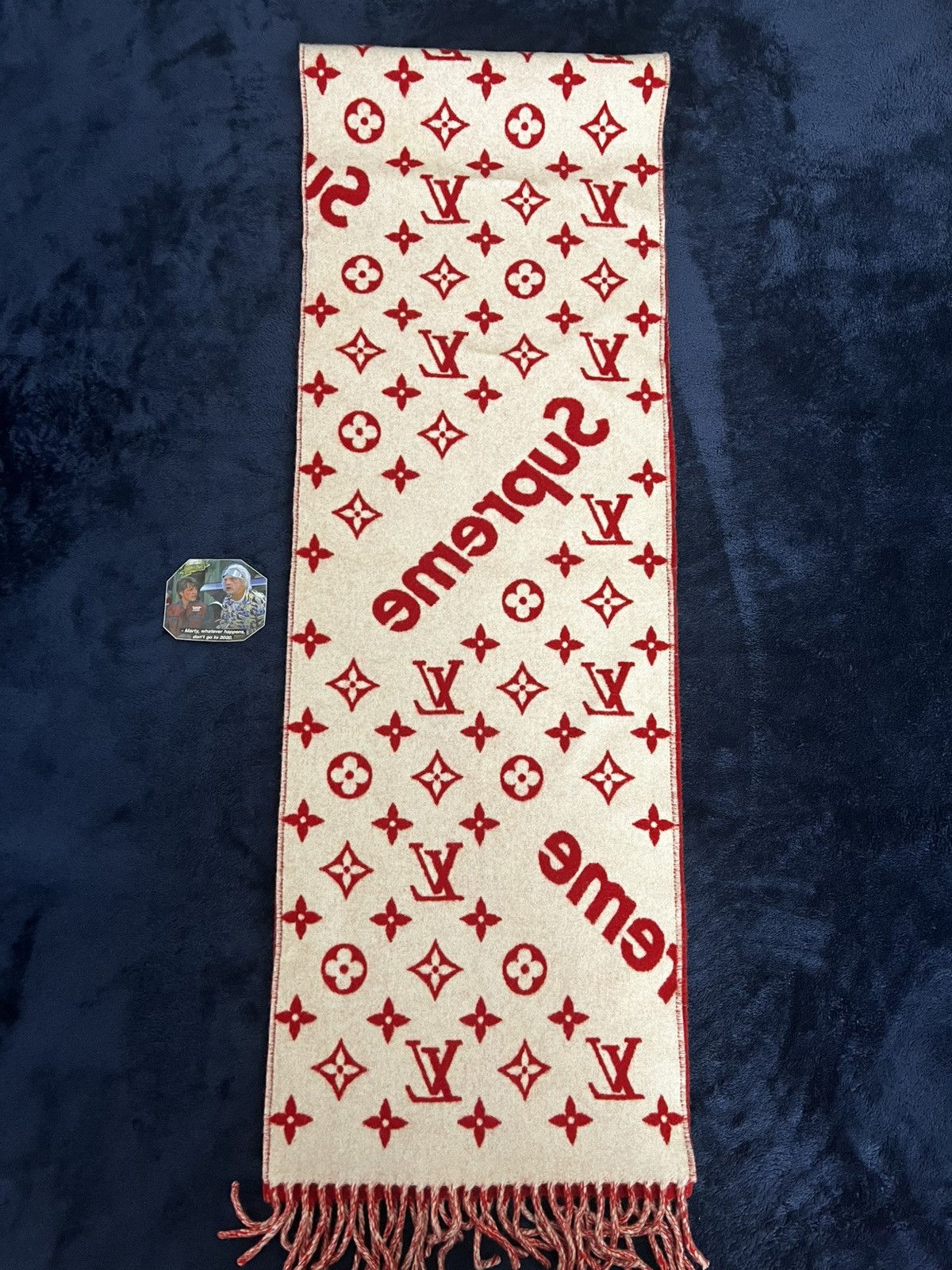 Louis Vuitton × Supreme Supreme x Louis Vuitton Monogram Scarf Size ONE SIZE - 3 Thumbnail