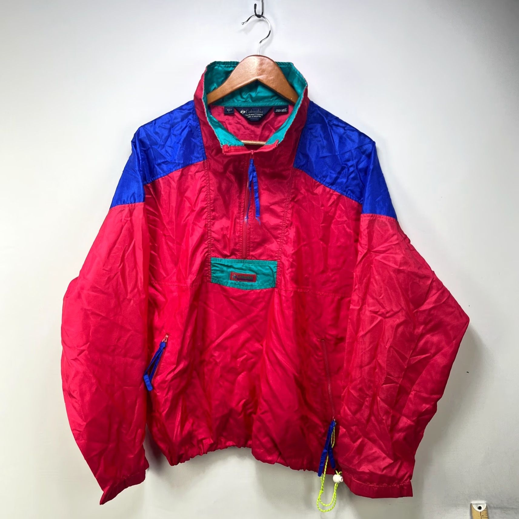 Vintage VINTAGE Columbia Windbreaker Jacket L Pink 90s Mens Regular Zip Nylon Softshell Logo Zipper Jacket Size US L / EU 52-54 / 3 - 2 Thumbnail