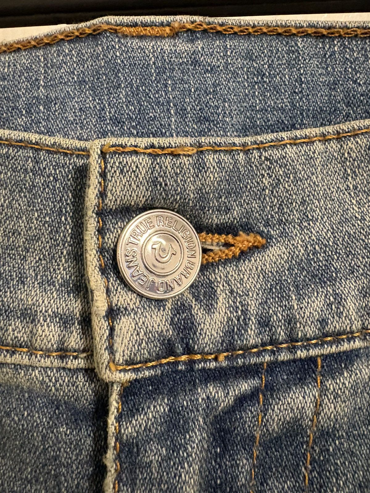 True Religion True Religion Straight Flap Jeans Size US 33 - 7 Thumbnail