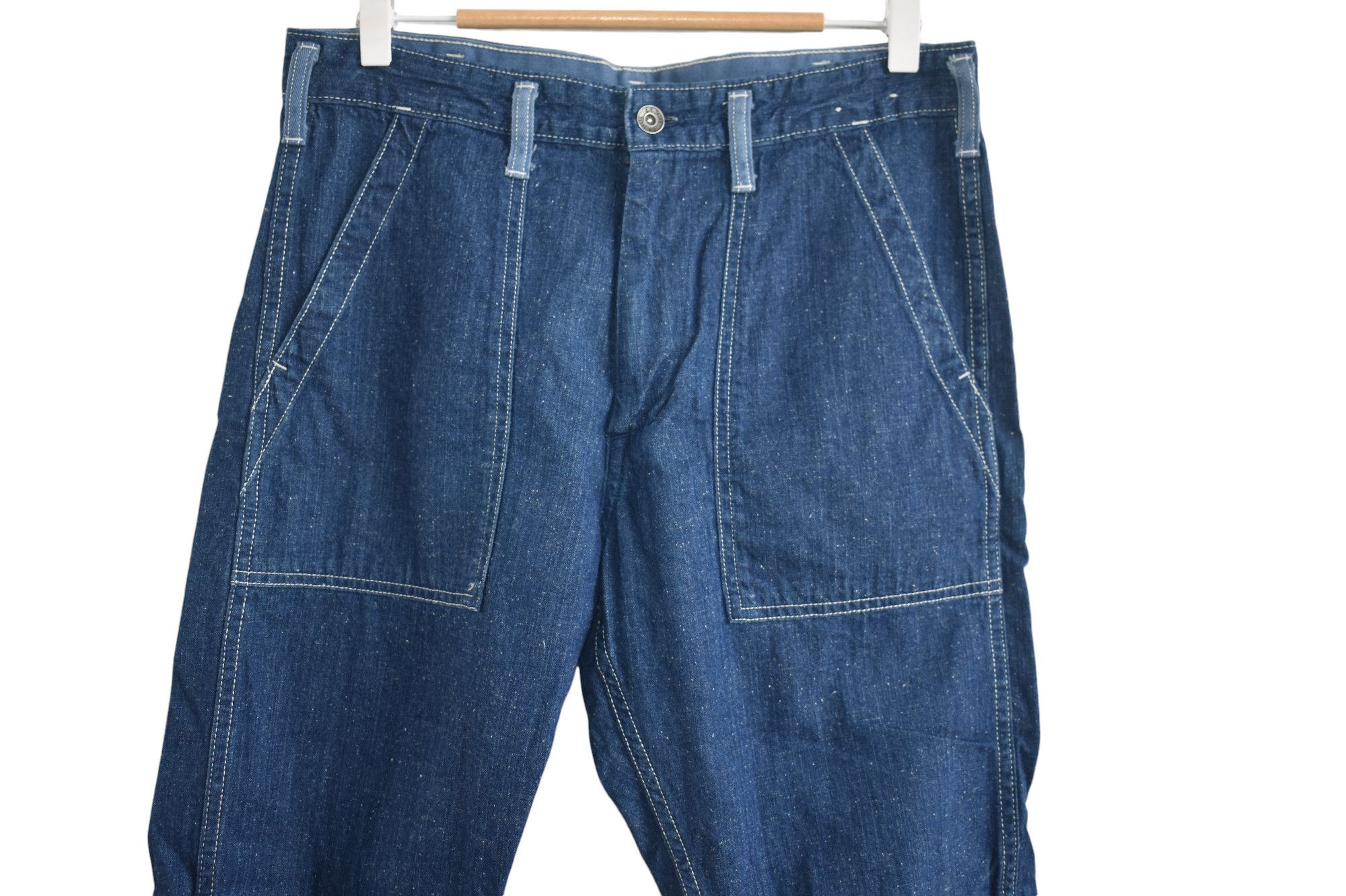 GU × Japanese Brand × Jean Kapital Inspired 🔥 G.U Jeans Baker Pocket W31 Size US 31 - 2 Thumbnail