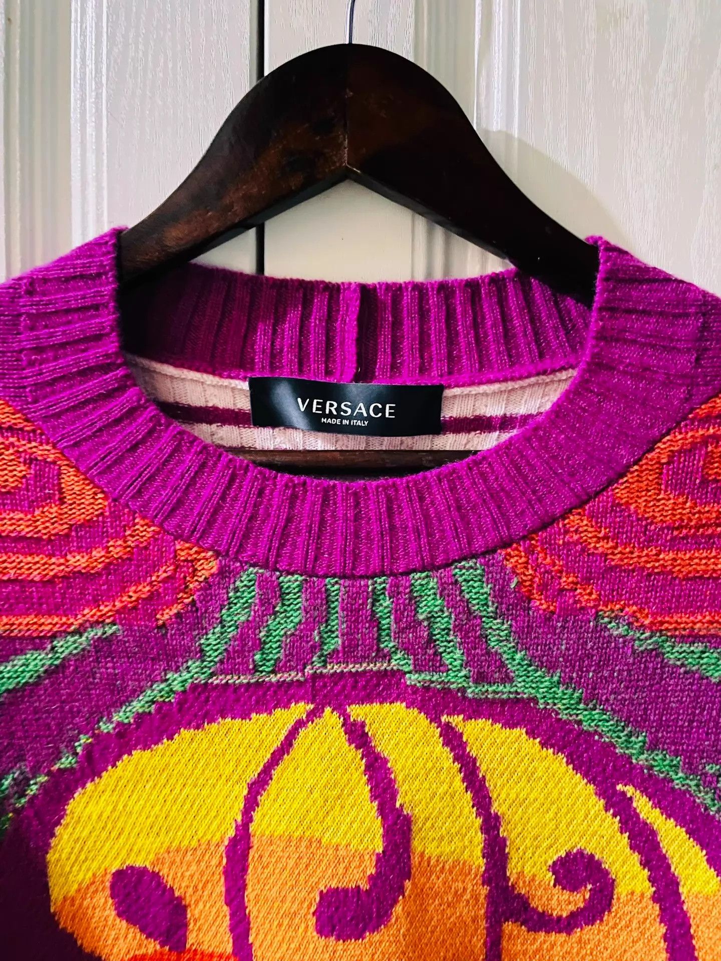 Versace Versace Main Medusa Logo Jacquard Cashmere-Wool Sweater M Size US M / EU 48-50 / 2 - 3 Thumbnail