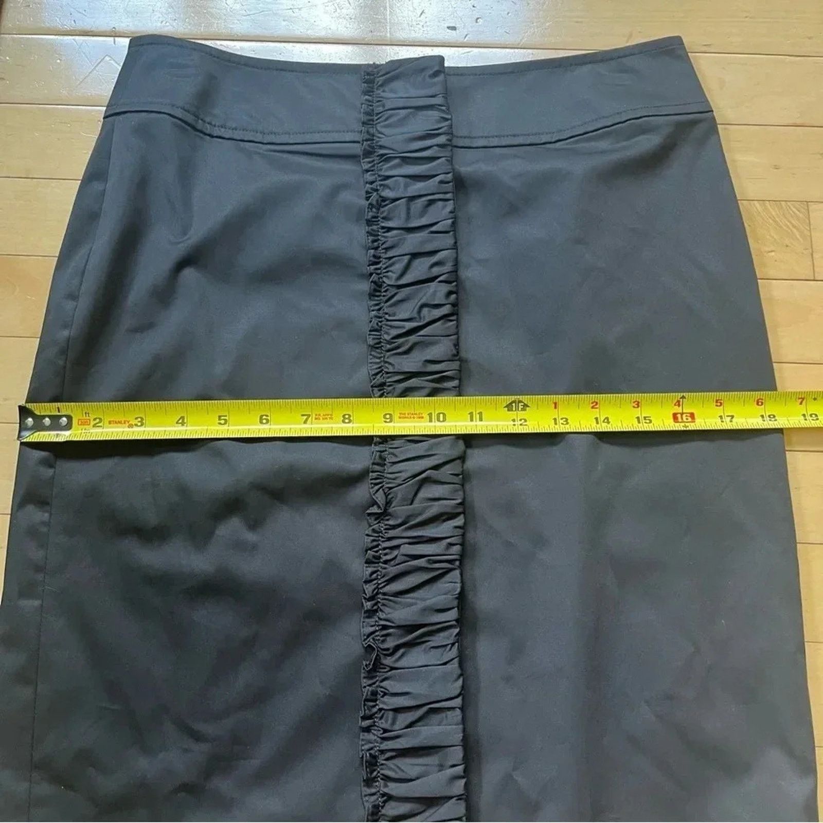 Talbots NWT TALBOTS Black Cotton Ruffle Front Pencil skirt sz 4 Size 27" / US 4 / IT 40 - 7 Thumbnail