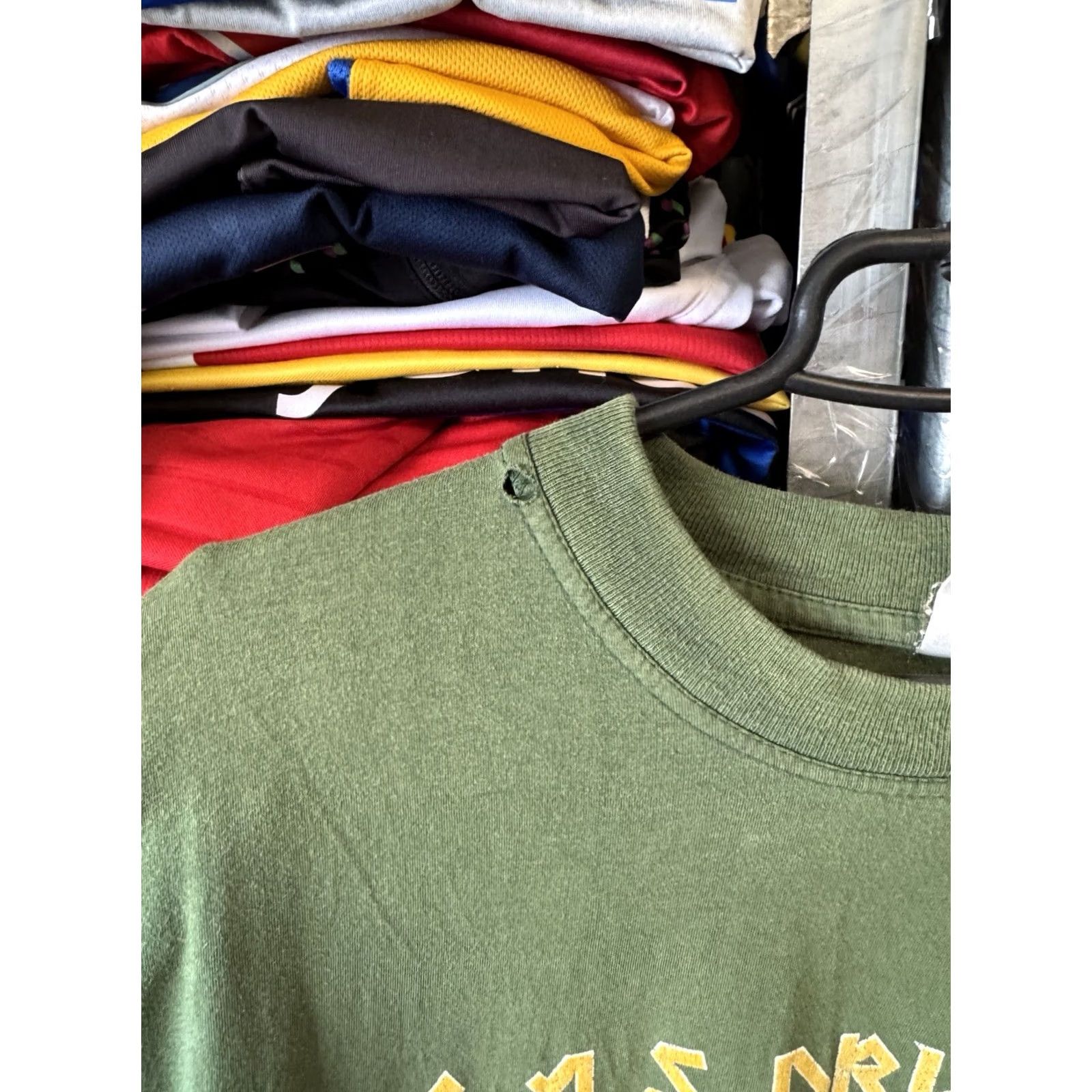 Vintage VINTAGE G.A.S. Drummers Stronger Than Metal Tour Band T-Shirt L Men Olive Green Size US L / EU 52-54 / 3 - 6 Thumbnail