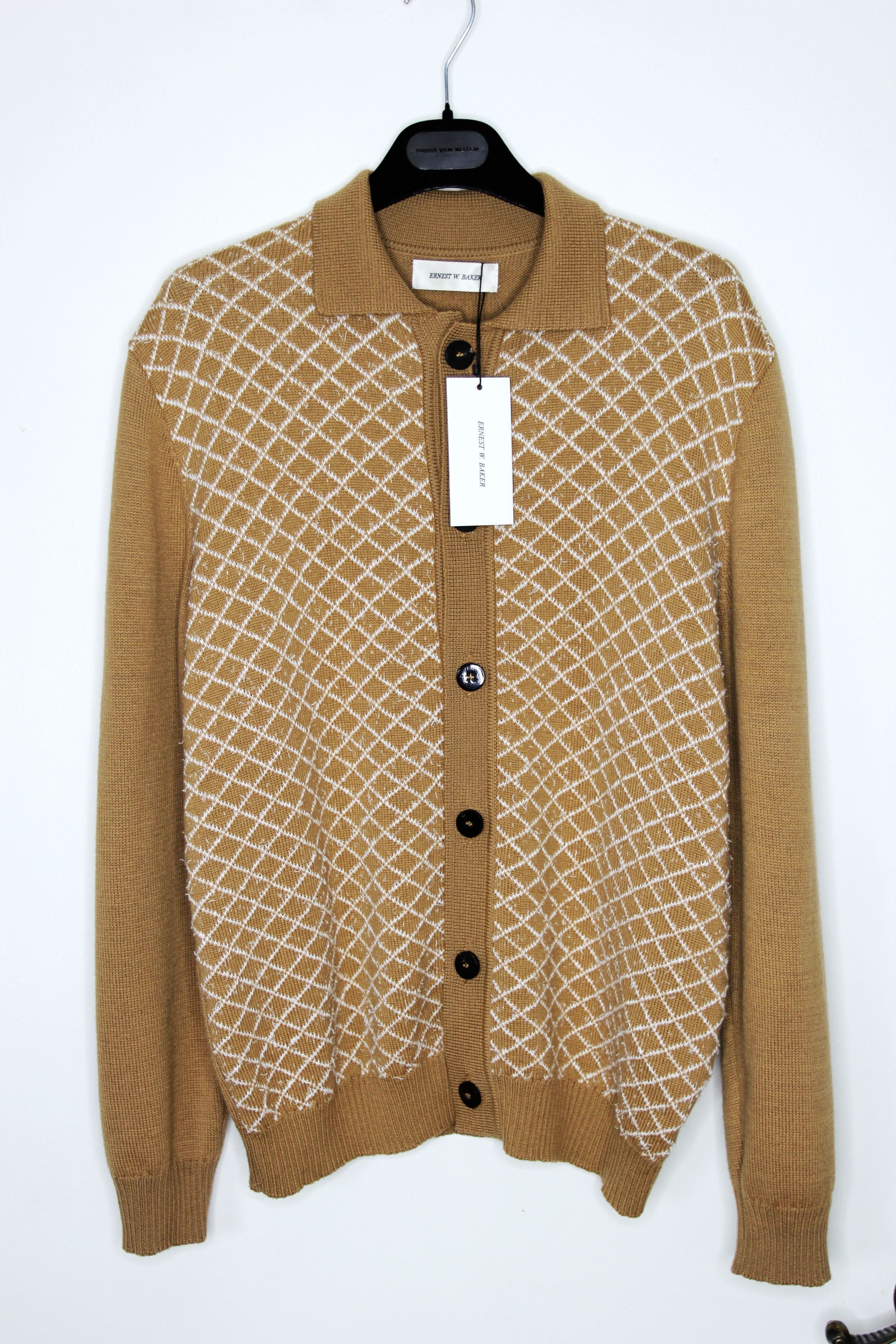 Ernest W. Baker BNWT SS24 ERNEST W. BAKER QUILTED BOUCLE POLO CARDIGAN L Size US L / EU 52-54 / 3 - 2 Thumbnail