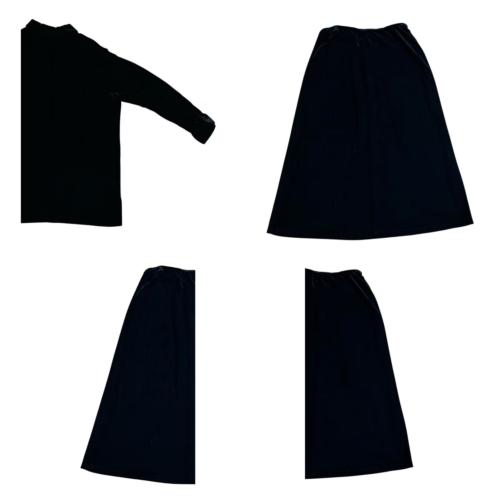Lands' End VINTAGE Lands' End Blouse & Skirt 2 Piece Set Women Large 14-16 Black Long Sleeve Clothes Pants Suit? Size L / US 10 / IT 46 - 9 Thumbnail