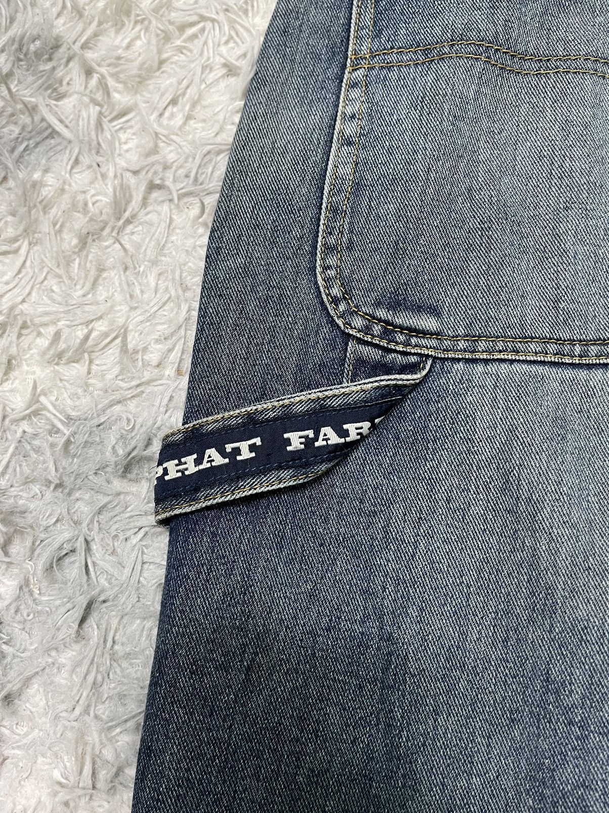 Phat Farm × Vintage 90s PHAT FARM BAGGY CARPENTER DISTRESSED DENIM Size US 31 - 14 Thumbnail