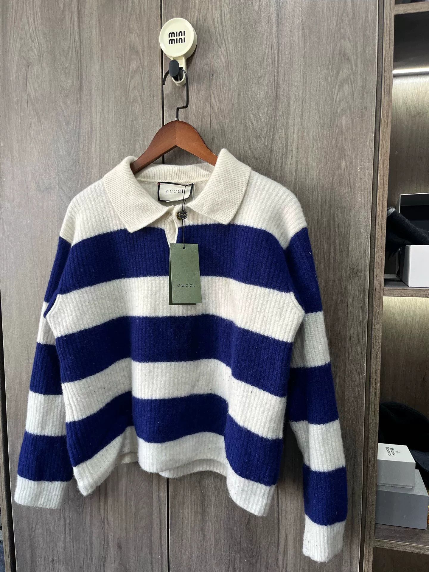 Gucci Gucci Striped Wool Polo Sweater Interlocking G Size XXL / US 16-18 / IT 52-54 - 5 Thumbnail