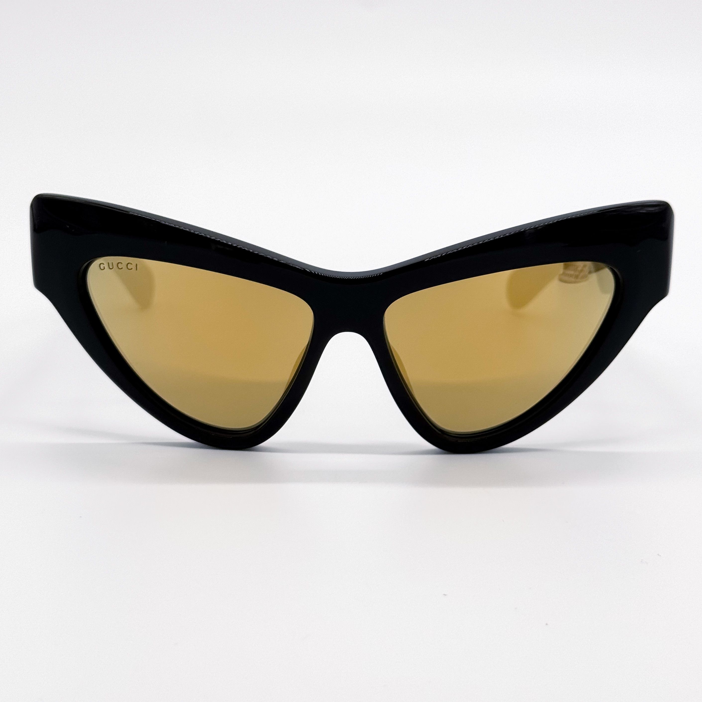 Gucci NEW GUCCI GG1294S 002 WOMEN BLACK GOLD CAT EYE SUNGLASSES Size ONE SIZE - 5 Thumbnail