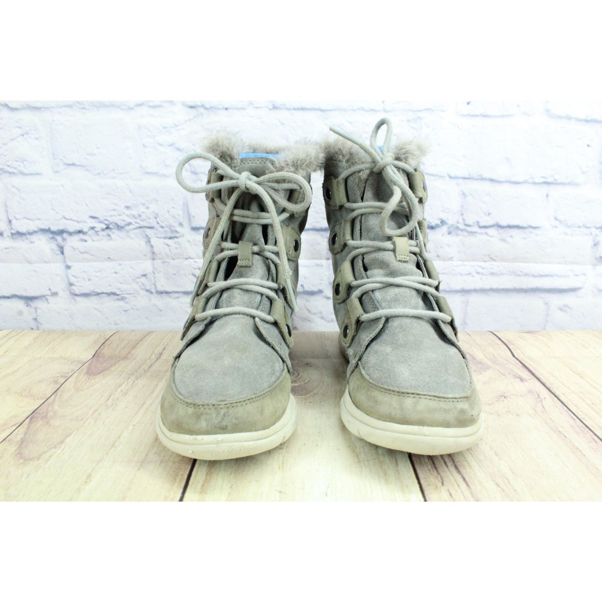 SOREL Sorel Gray Leather Explorer Joan Winter Boots Size US 6 / IT 36 - 5 Thumbnail