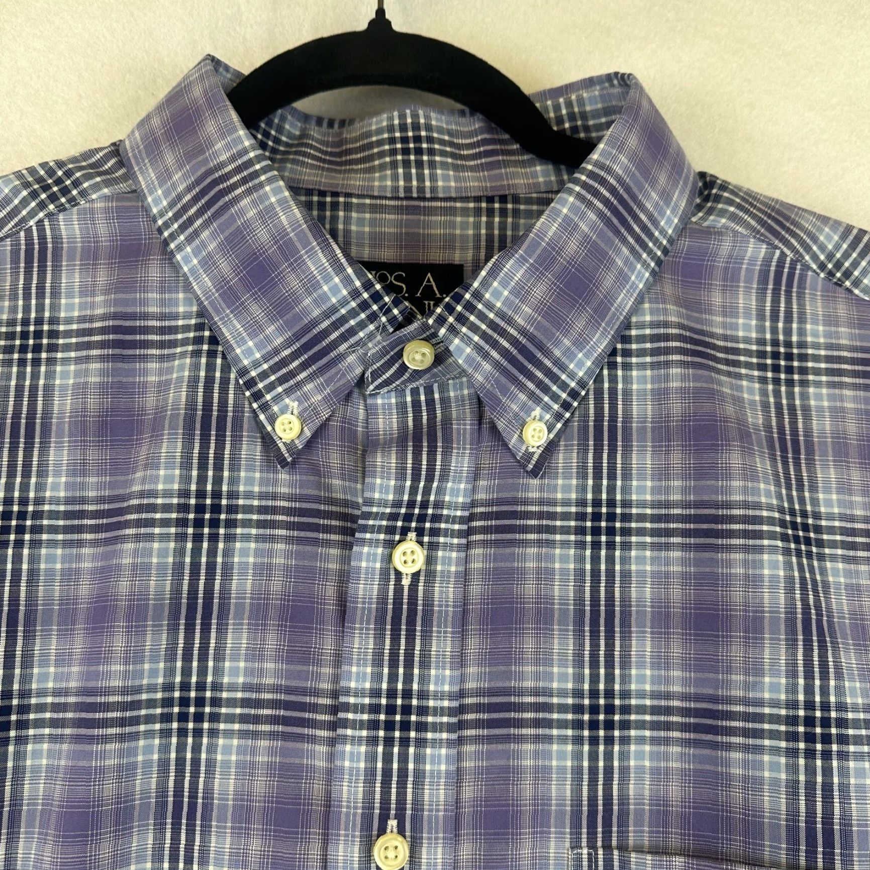 Jos. A. Bank Jos A Bank Shirt Mens XL Traveler's Collection Button Down Plaid Wrinkle Free Size US XL / EU 56 / 4 - 6 Thumbnail