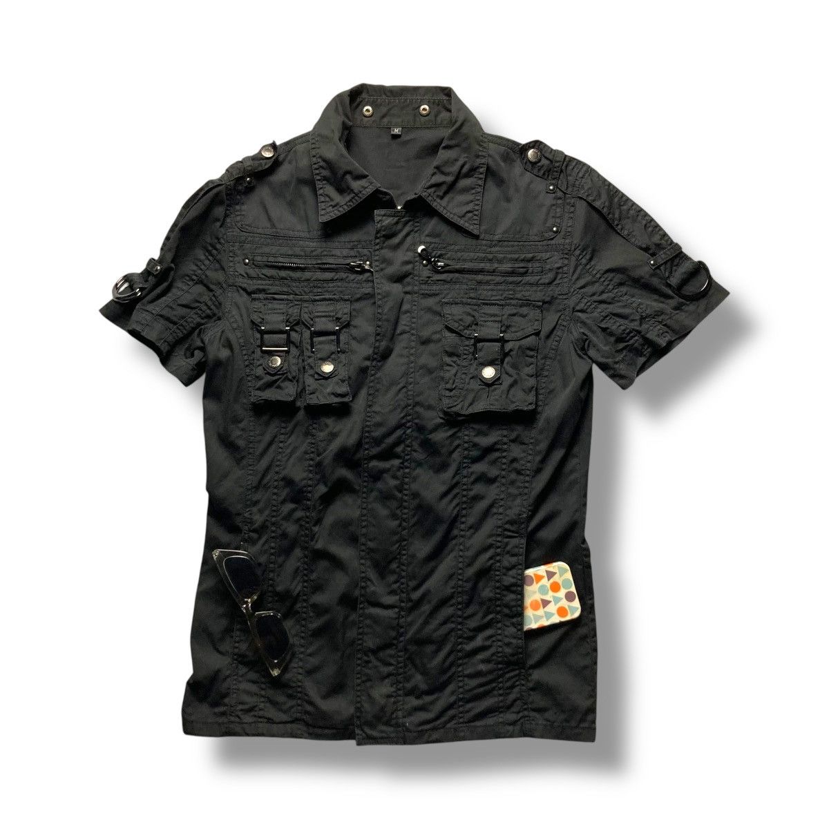 IN THE ATTIC BONDAGE PUNK GOTHIC SHORT SLEEVE JACKET