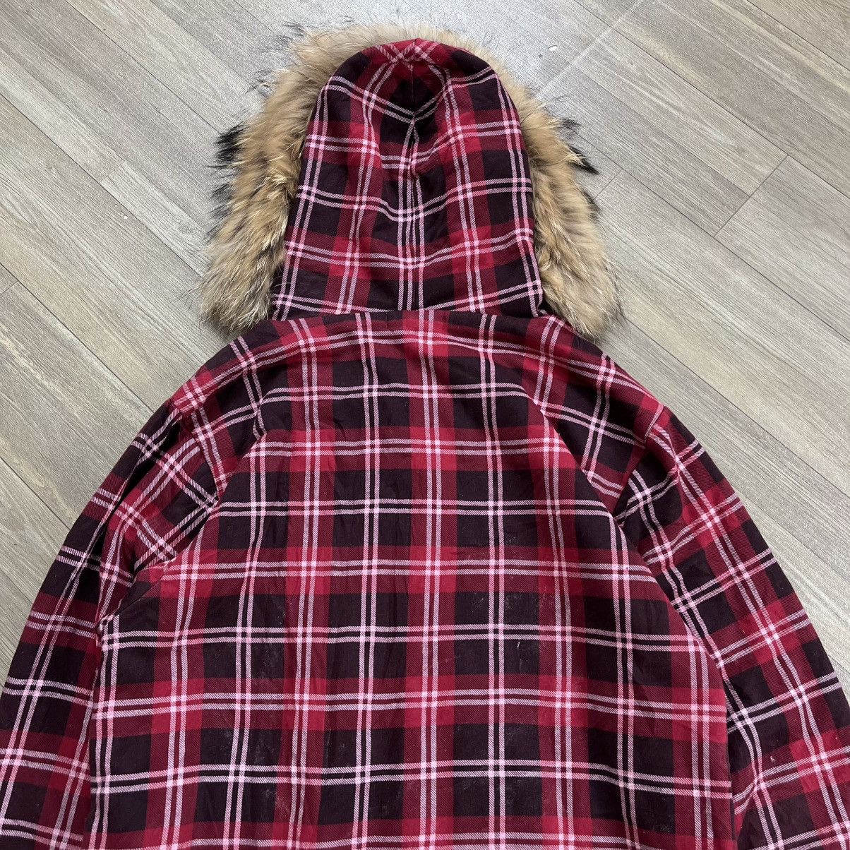 Japanese Brand 2000s Detective Struct Plaid Punk Style Zip Faux Fur Hoodie Size US L / EU 52-54 / 3 - 13 Thumbnail