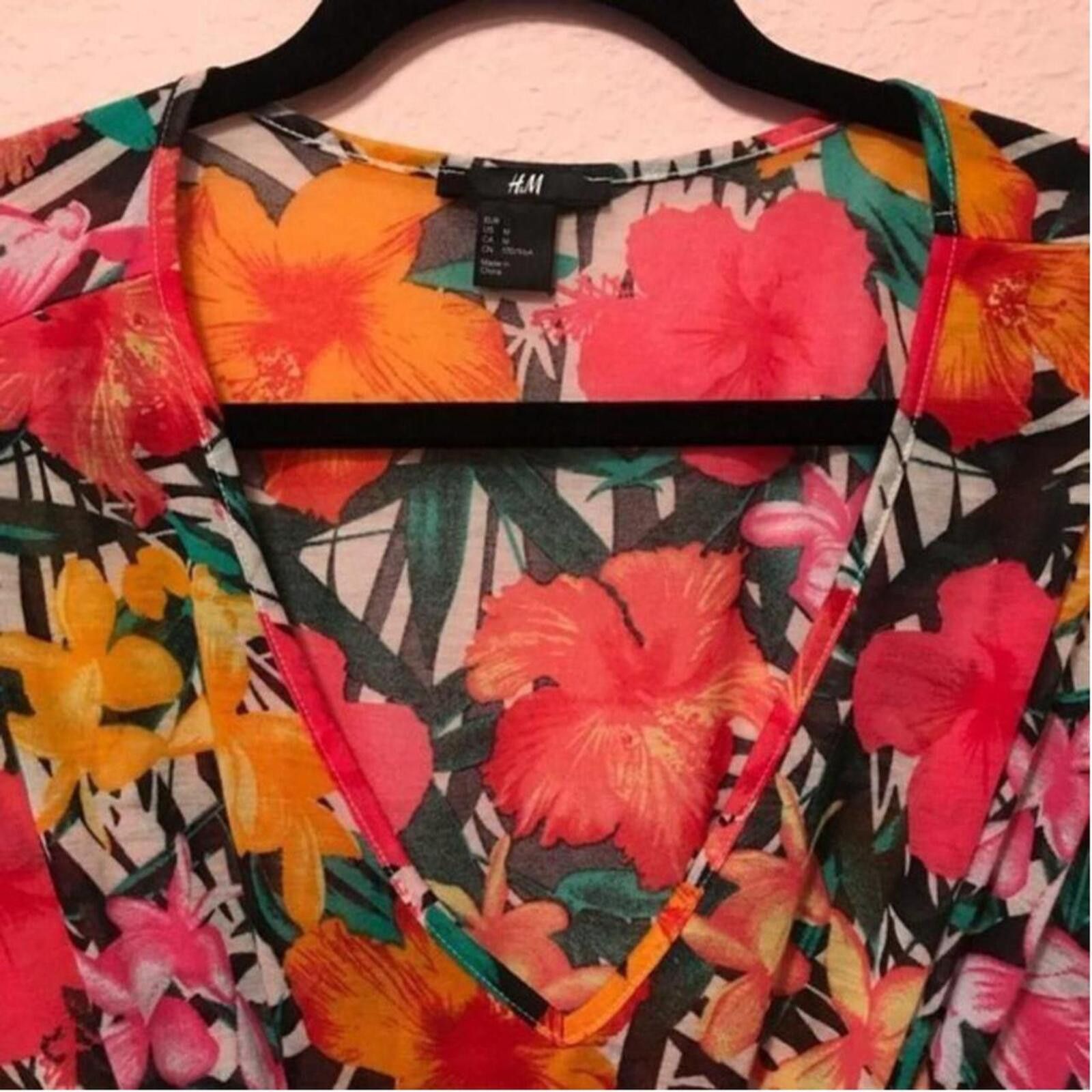 The Unbranded Brand Floral Print Tie Waist Dress Size ONE SIZE - 4 Thumbnail