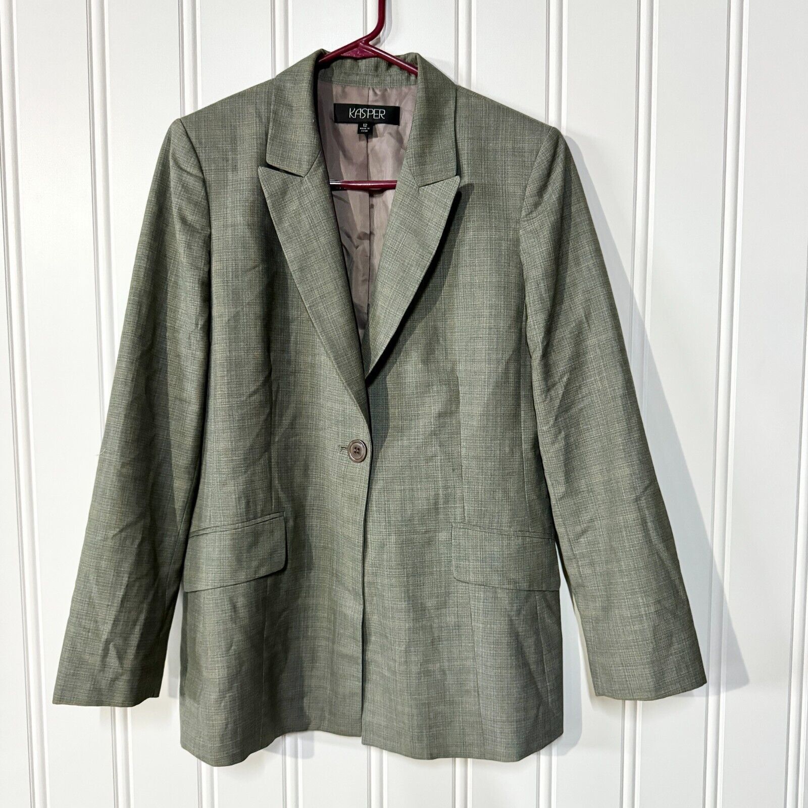 Other Kasper Blazer Single Breasted Padded Lined Pockets Size 12 Size XL / US 12-14 / IT 48-50 - 1 Thumbnail