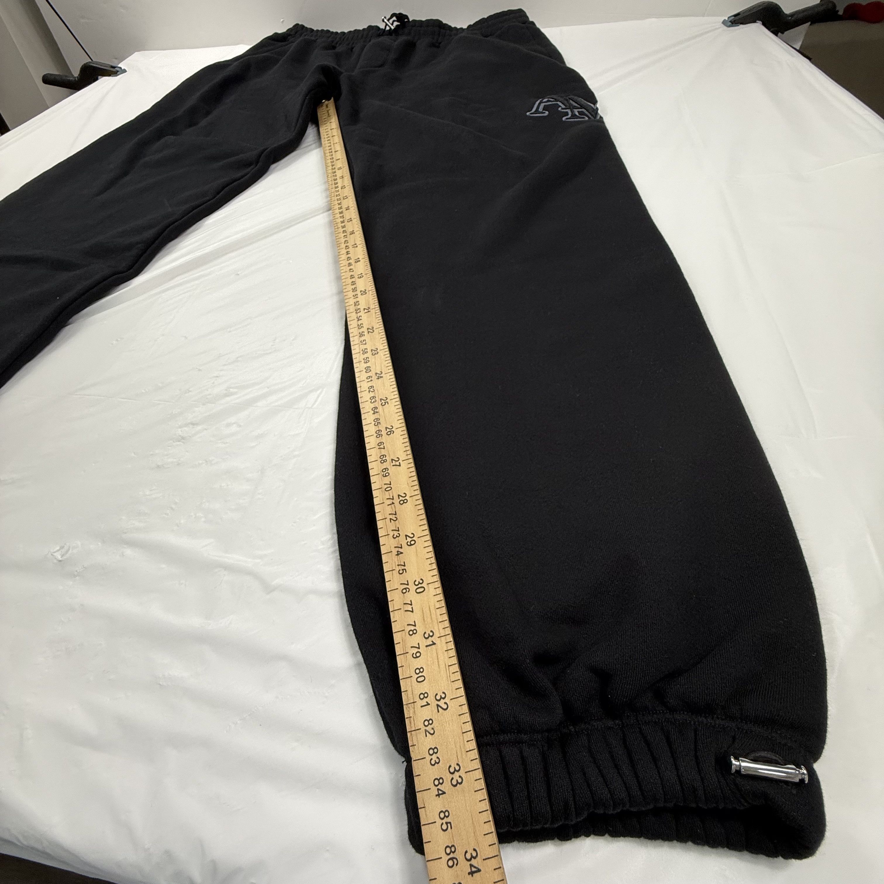 Amiri AMIRI Mens Black Chenille Logo Applique Sweatpants Size XL Size US 38 / EU 54 - 4 Thumbnail