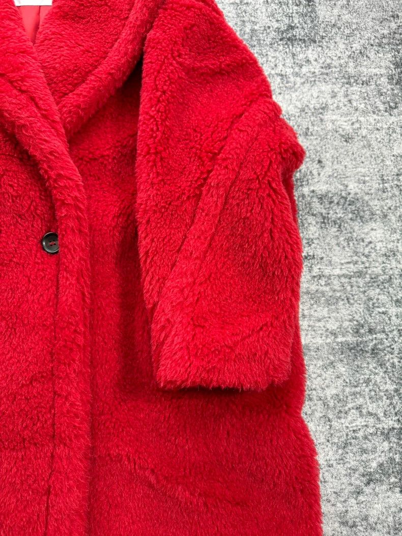 Max Mara Max Mara Red Teddy Coat Size XS / US 0-2 / IT 36-38 - 5 Thumbnail