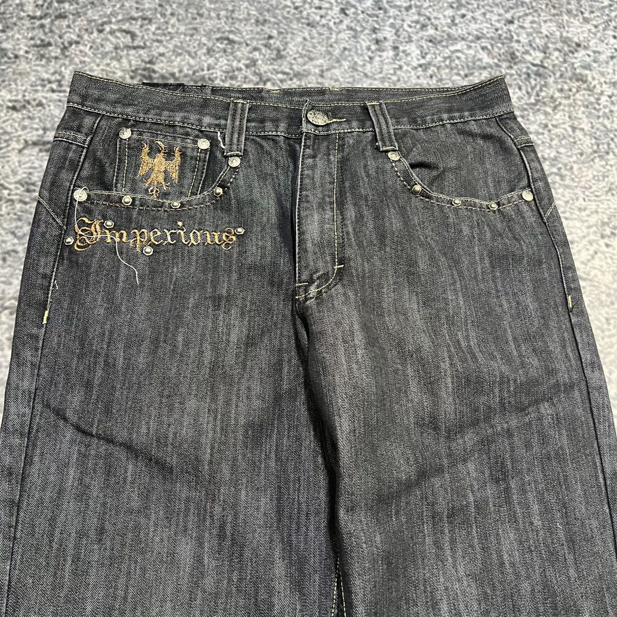 Imperious VINTAGE Y2K IMPEROUS EMBROIDERED CROSS GRUNGE BAGGY JEANS Size US 34 / EU 50 - 6 Thumbnail