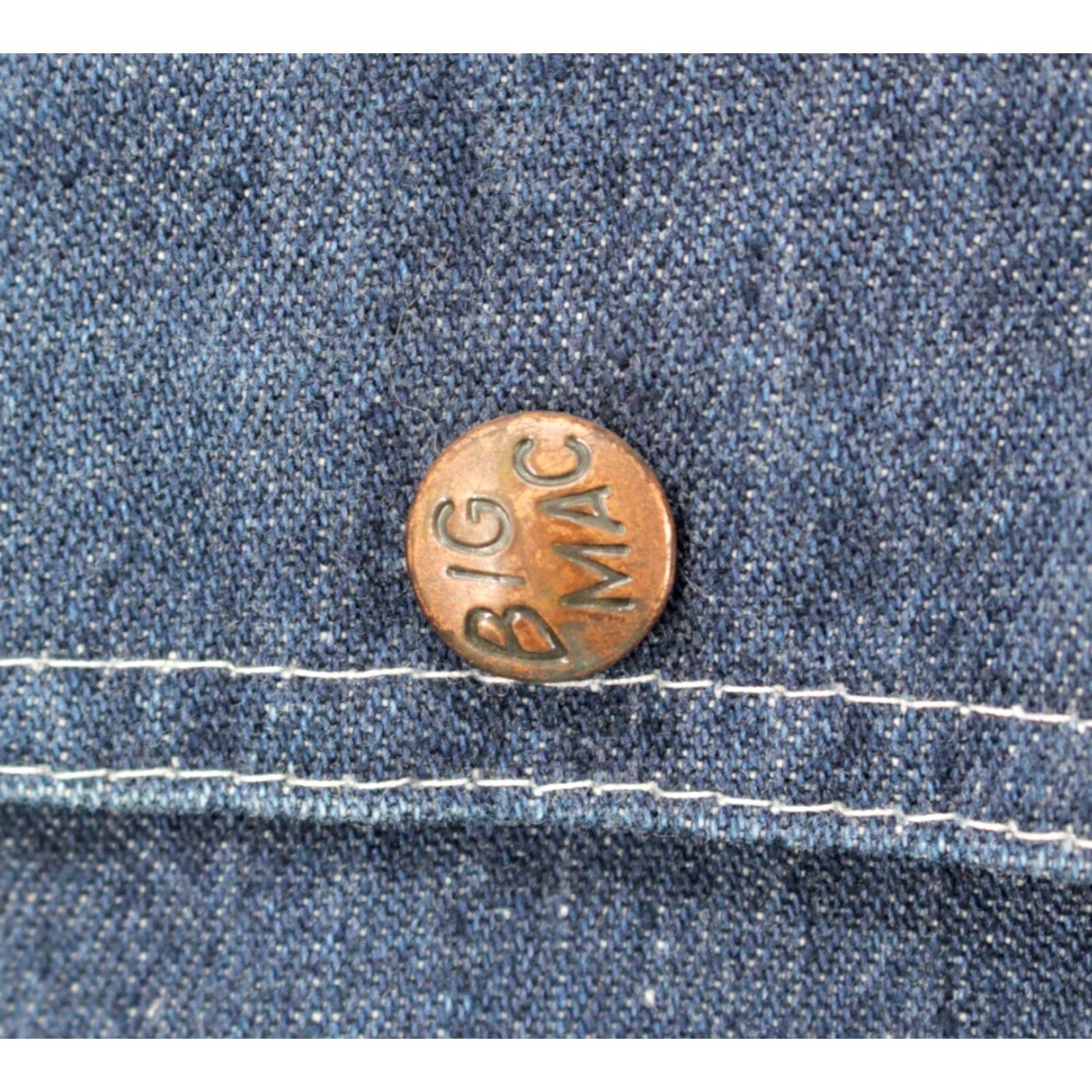 Vintage VINTAGE Big Mac Denim Chore Jacket 2XL-3XL Mens Blue 1970s 70s Bar n Barn Coat Shirt/Jacket Size US XXL / EU 58 / 5 - 5 Thumbnail
