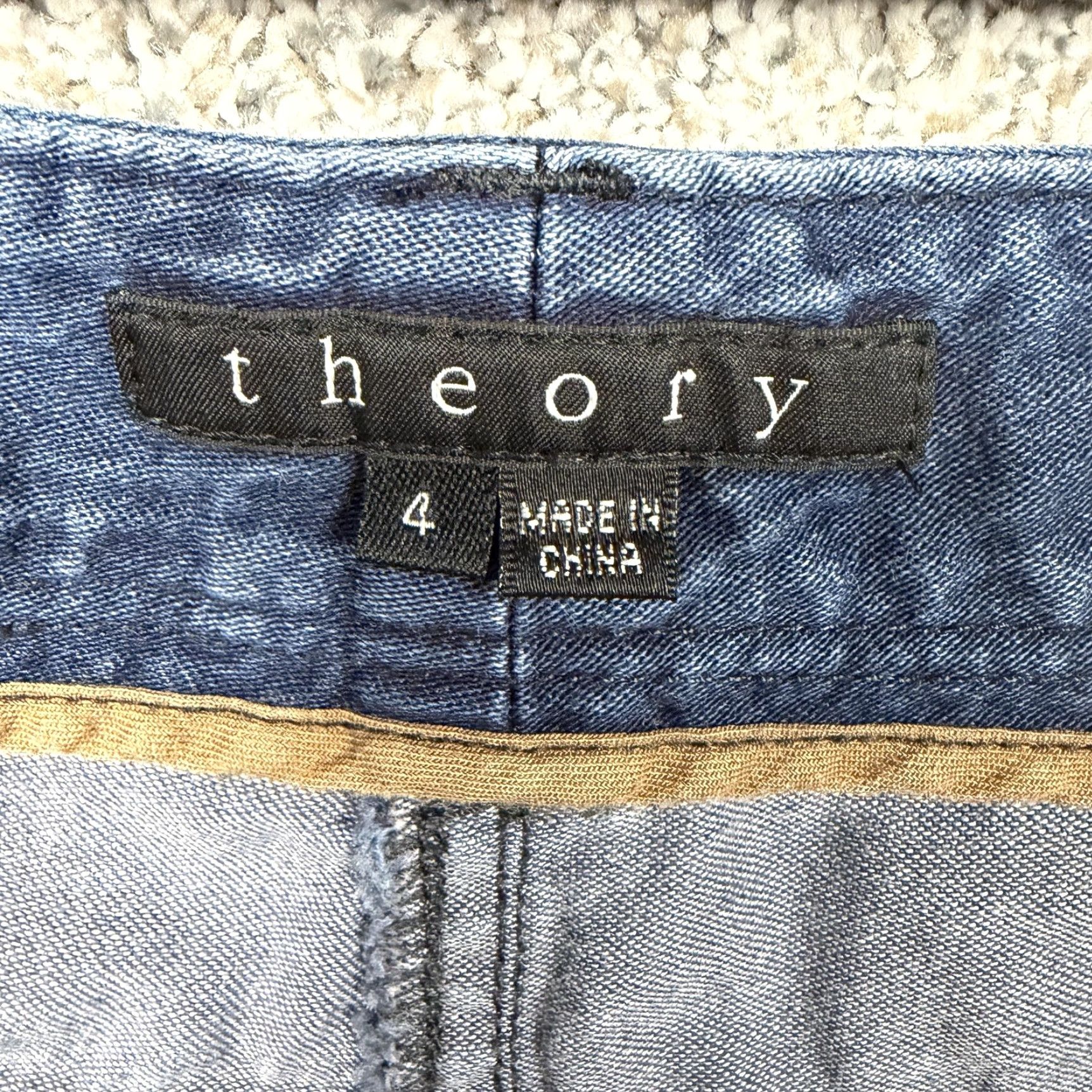Theory Theory Jeans Womens 4 30x29 Blue Skinny Dark Dixie Sateen Denim Normcore Jeans Womens Slim Skinny Dark Blue 30 Inseam 29 Inseam 4 Size 27" / US 4 / IT 40 - 7 Thumbnail
