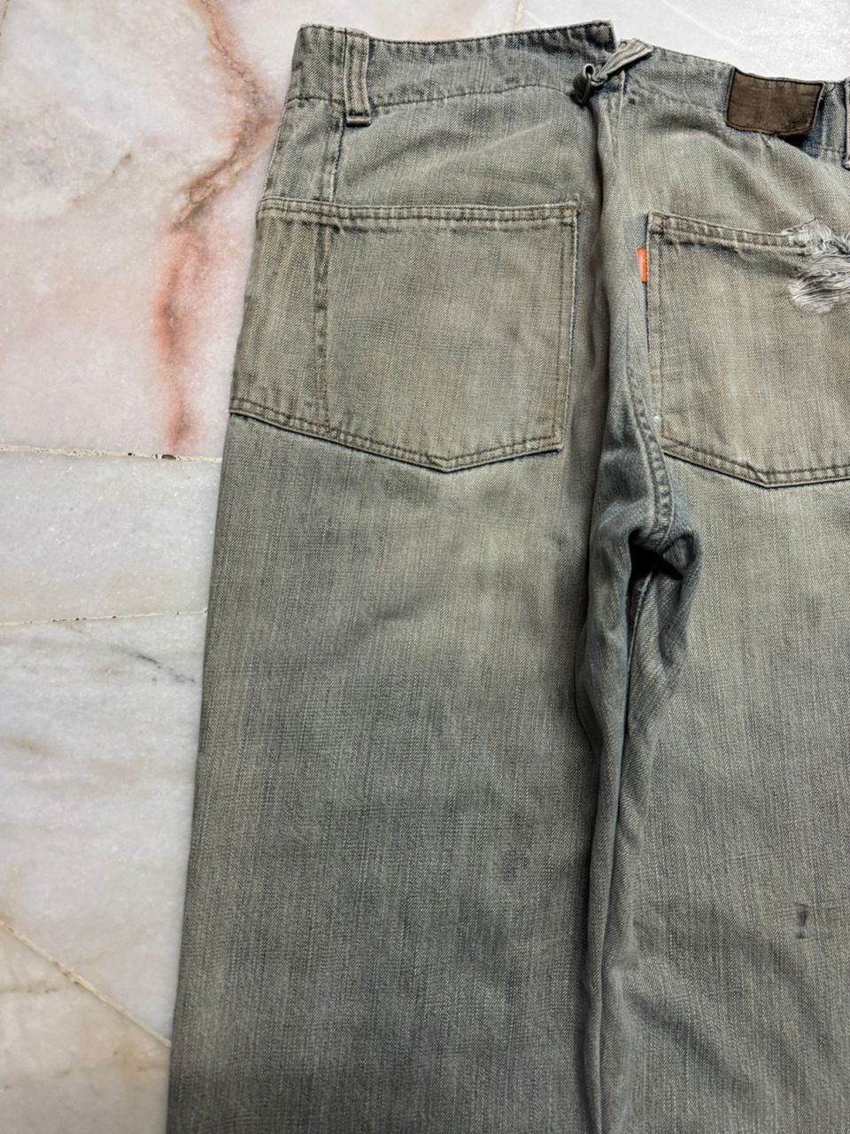 Vintage 💥Grunge💥Montage Very Rare Thrashed Rusty Insane Baggy Jean Size US 30 / EU 46 - 18 Thumbnail