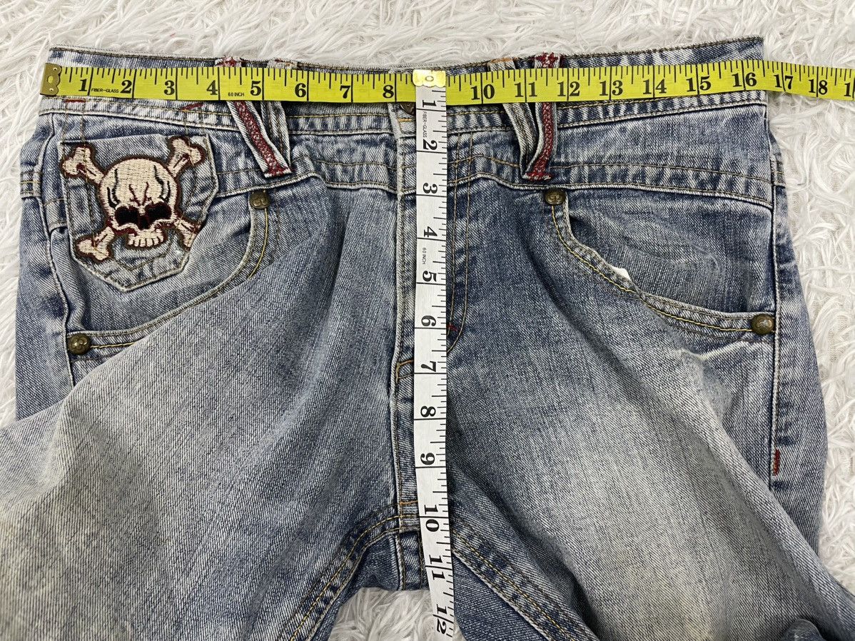Japanese Brand Skull The World of Freedom Flare Jeans Pant Size US 33 - 18 Thumbnail