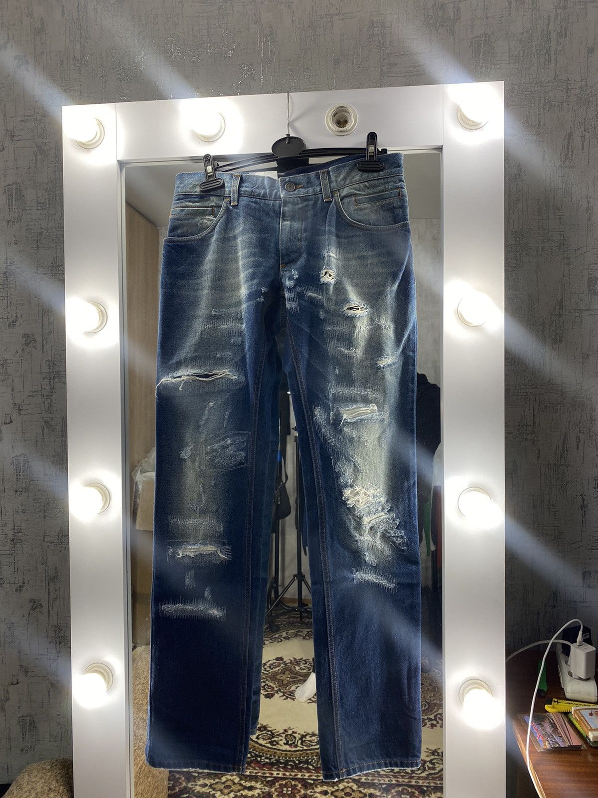 Dolce & Gabbana Dolce & Gabbana #14 Classic Destroyed Denim Jeans Size US 44 / EU 60 - 11 Thumbnail