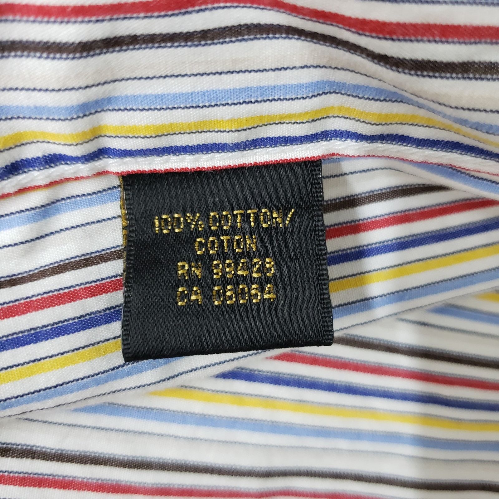 BUGATCHI BUGATCHI Uomo Shirt Hidden Button-Down Colorful Striped S/S Size US L / EU 52-54 / 3 - 10 Thumbnail