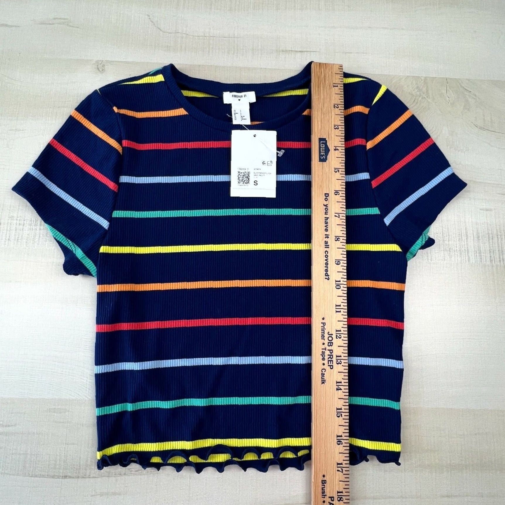 Forever 21 Forever 21 Pajama Top Women Small Juniors Blue Striped Sleepwear Short Sleeve New Size S / US 4 / IT 40 - 5 Thumbnail