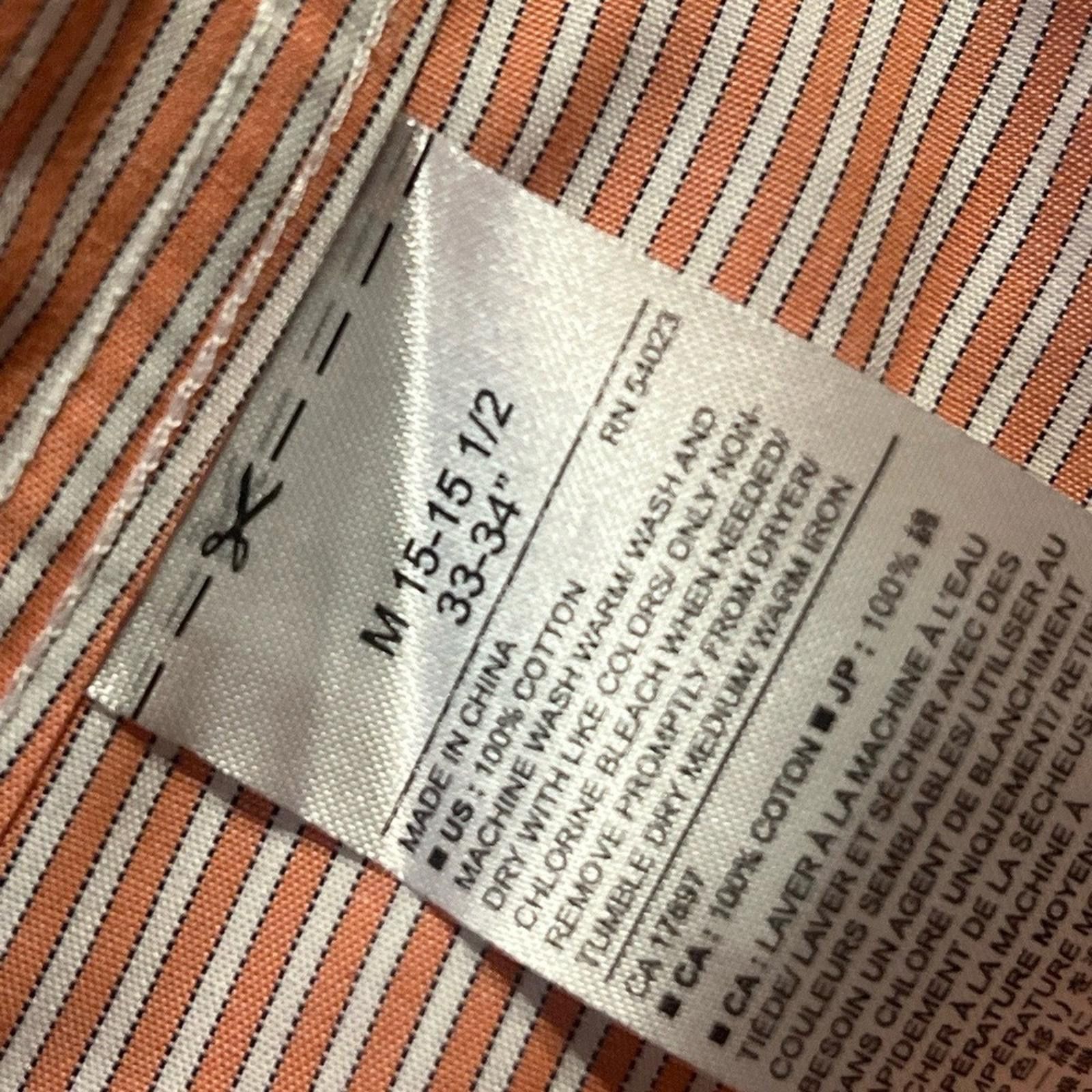 Banana Republic BANANA REPUBLIC Dress Shirt M 33-34 Pinstripe Non-Iron Size 38R - 5 Thumbnail