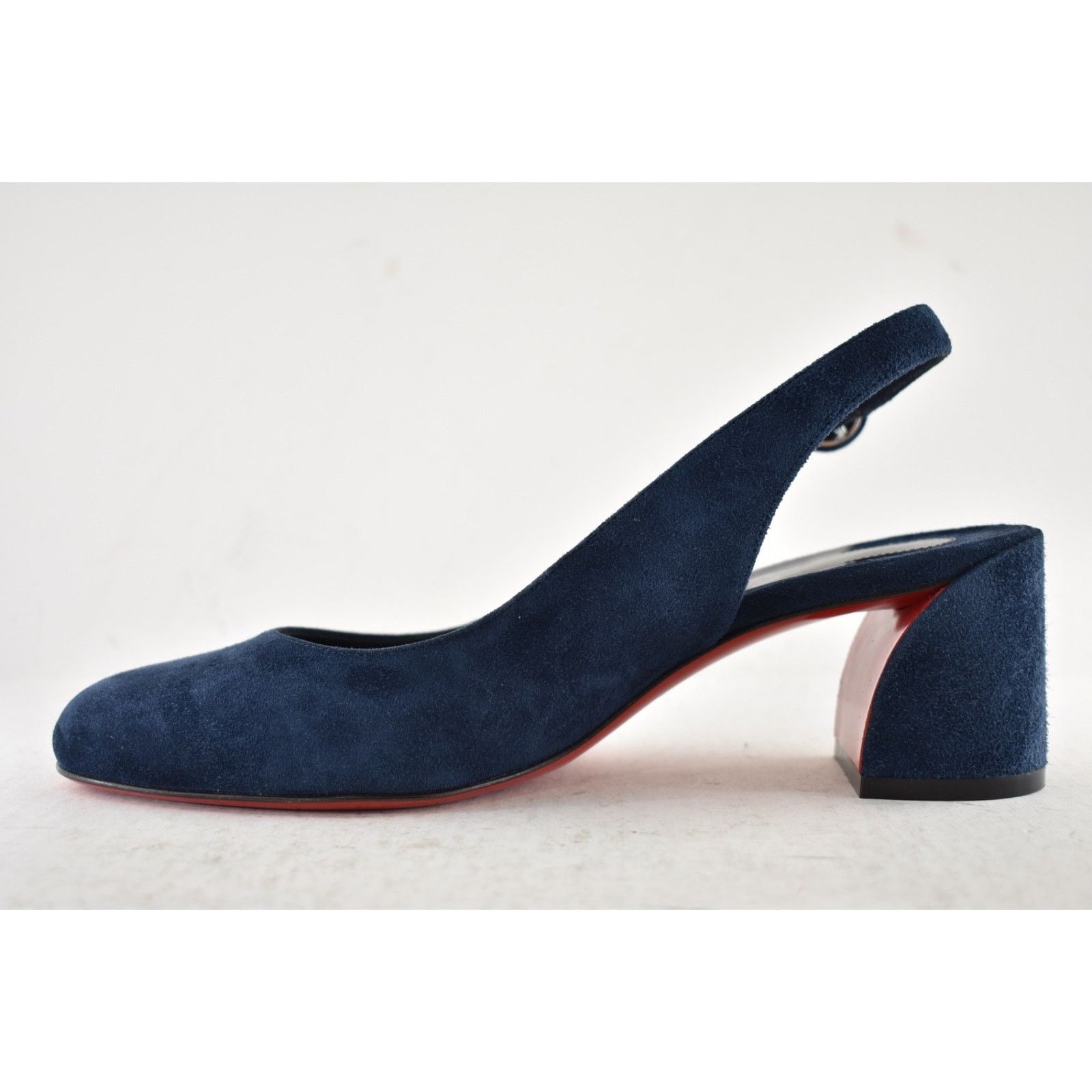 Christian Louboutin Christian Louboutin So Jane Sling 55 Marine Blue Heel 36 Size US 5 / IT 35 - 10 Thumbnail