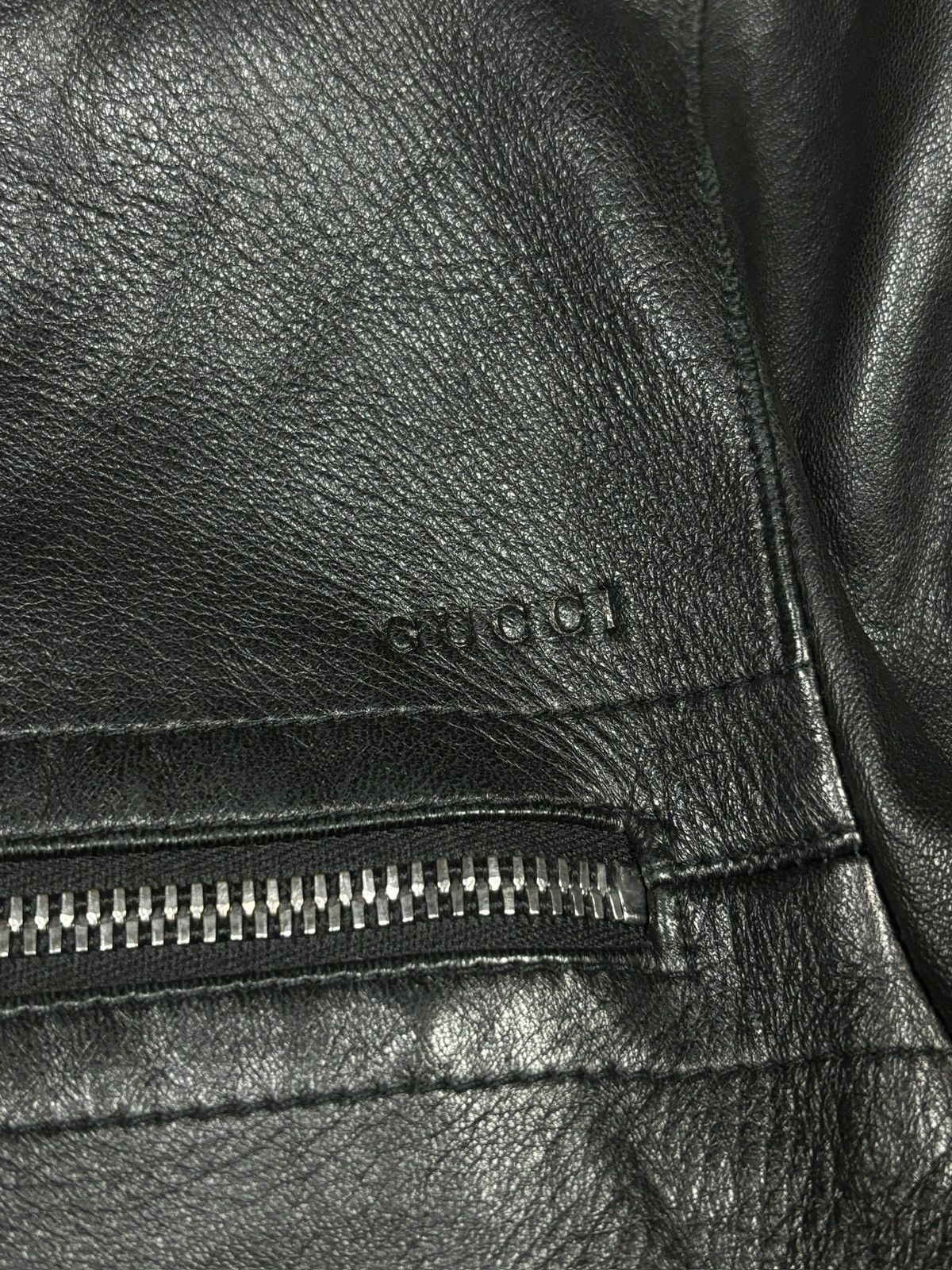 Gucci 2000s Gucci Web Stripe Leather Bomber Jacket Size US S / EU 44-46 / 1 - 9 Thumbnail