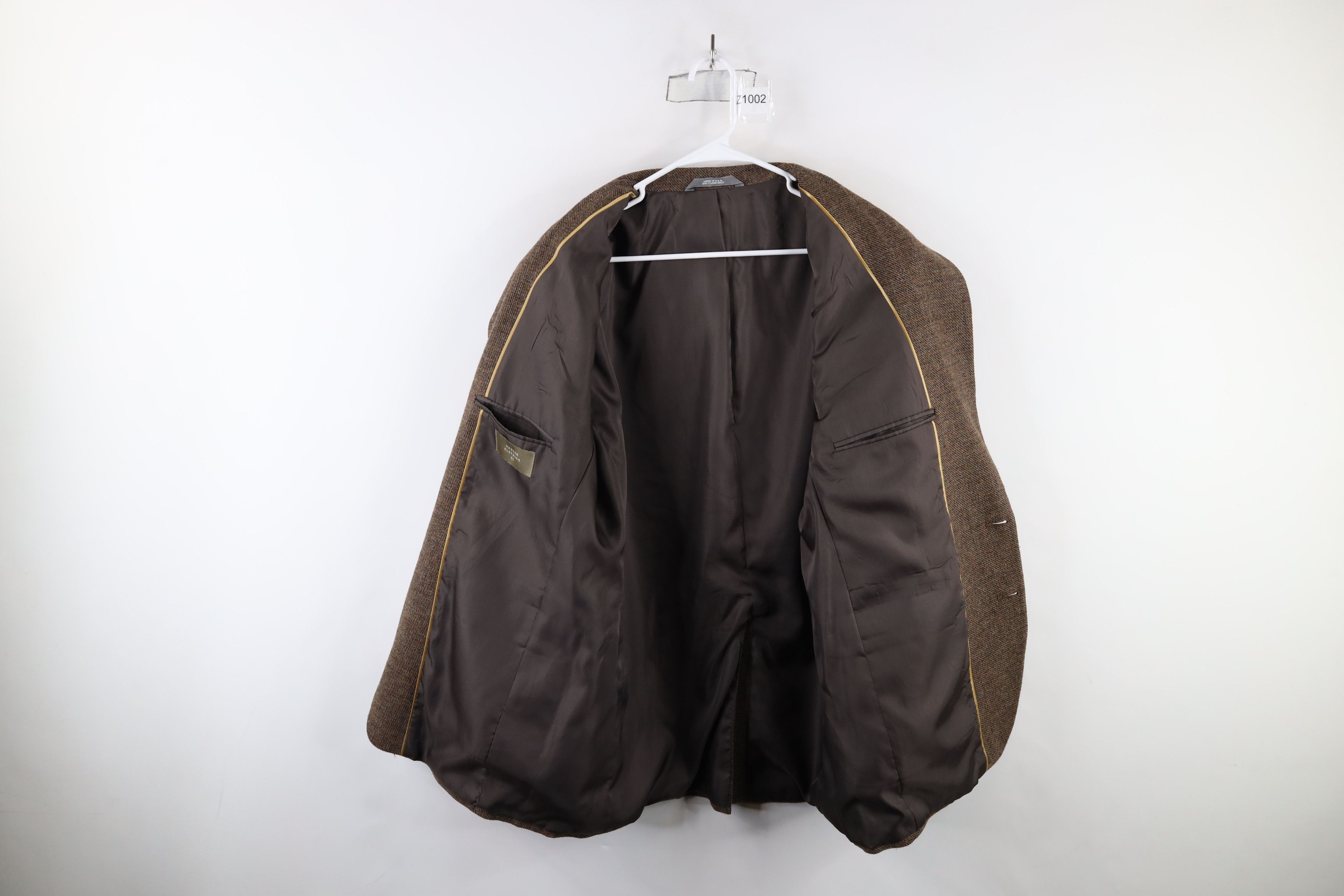 Vintage Vintage 90s Tweed Elbow Patch Strap Collar Blazer Jacket USA Size US XXL / EU 58 / 5 - 12 Thumbnail