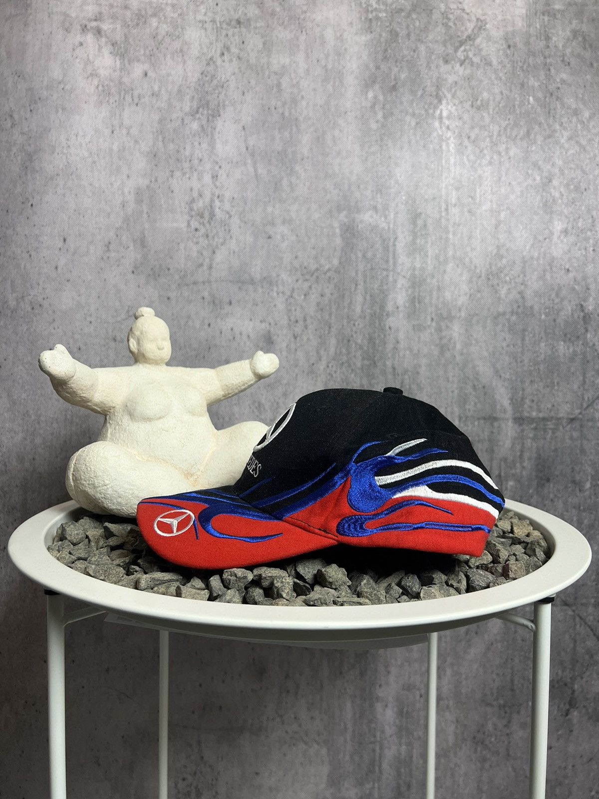 Mercedes-Benz × Vintage Vintage 90’s rare Mercedes AMG flame racing moto cap Size ONE SIZE - 2 Thumbnail