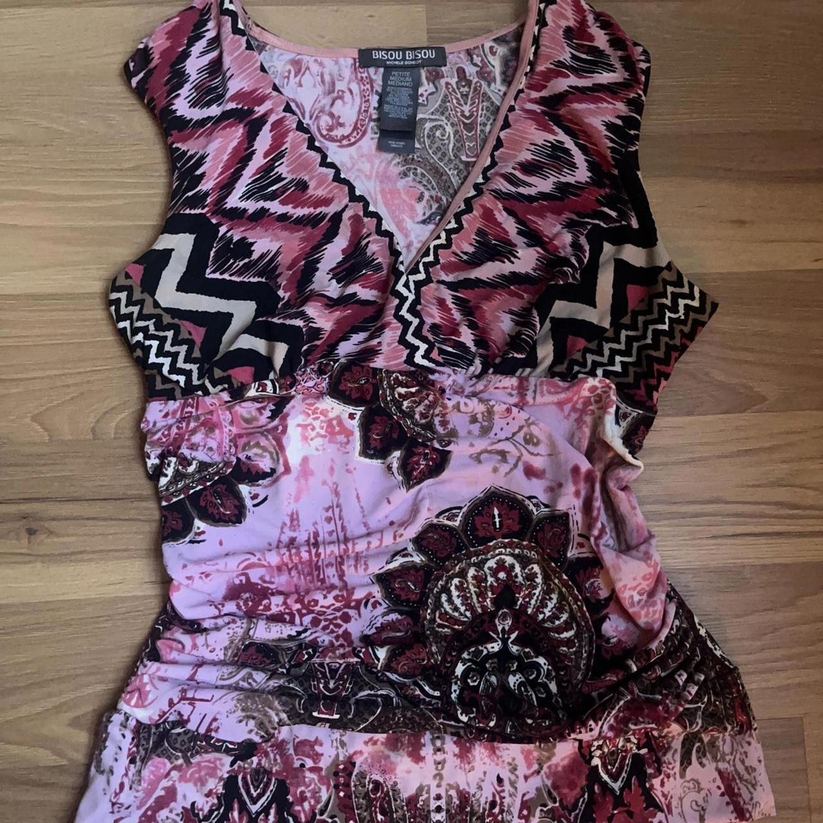 Other Pink and black paisley print top with ruffle detail #paisley Size M / US 6-8 / IT 42-44 - 5 Thumbnail
