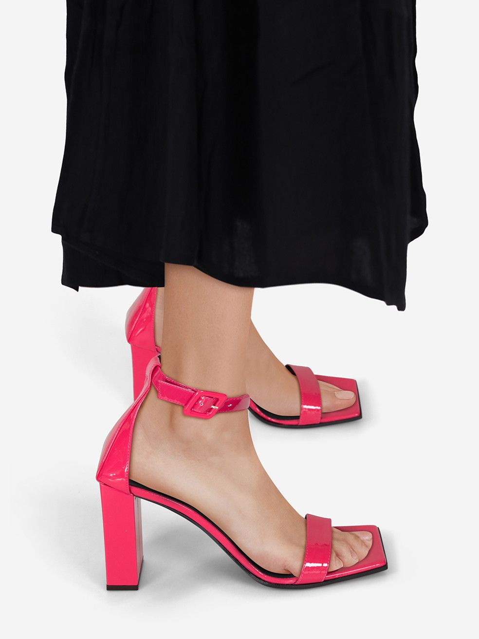 Giuseppe Zanotti Fuchsia Patent Shangay Buckle Sandals Size US 8.5 / IT 38.5 - 1 Thumbnail