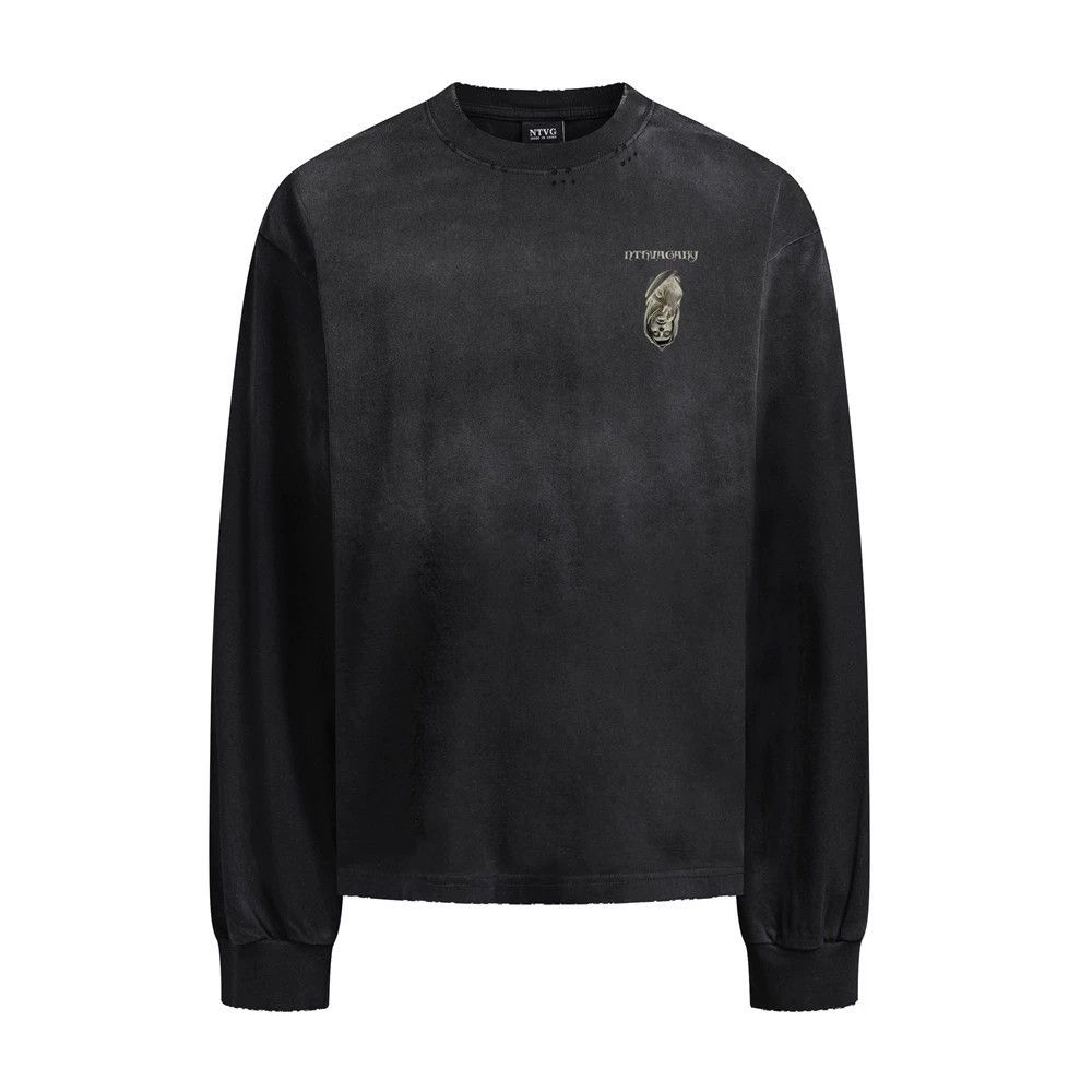 Vintage Men's distressed statue print long-sleeved T-shirt Size US M / EU 48-50 / 2 - 2 Thumbnail