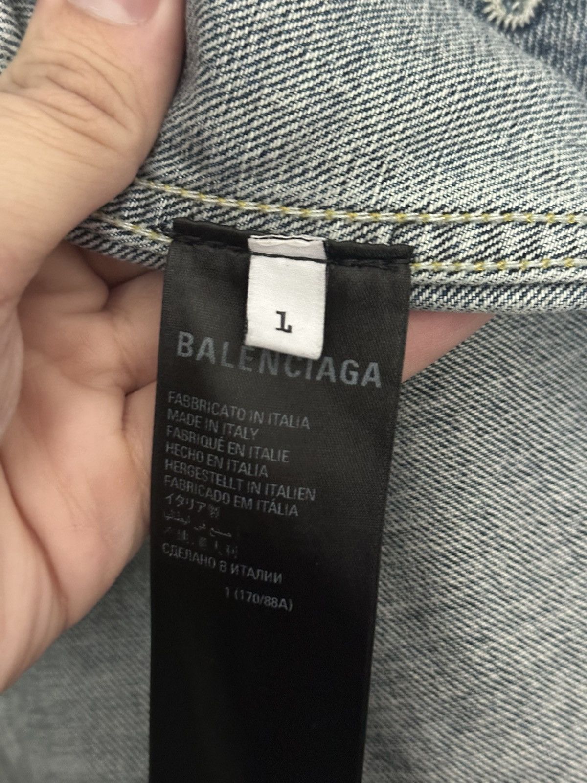 Balenciaga BALENCIAGA SS 2022 RECONSTRUCTED LAYERED DENIM JACKET Size US L / EU 52-54 / 3 - 4 Thumbnail